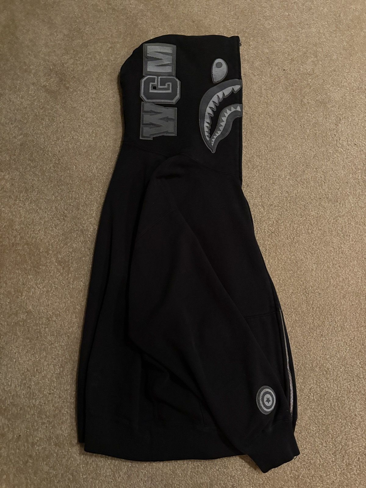 Bape BAPE Shark Full Zip Hoodie Black Size Small Authentic Size US S / EU 44-46 / 1 - 3 Thumbnail
