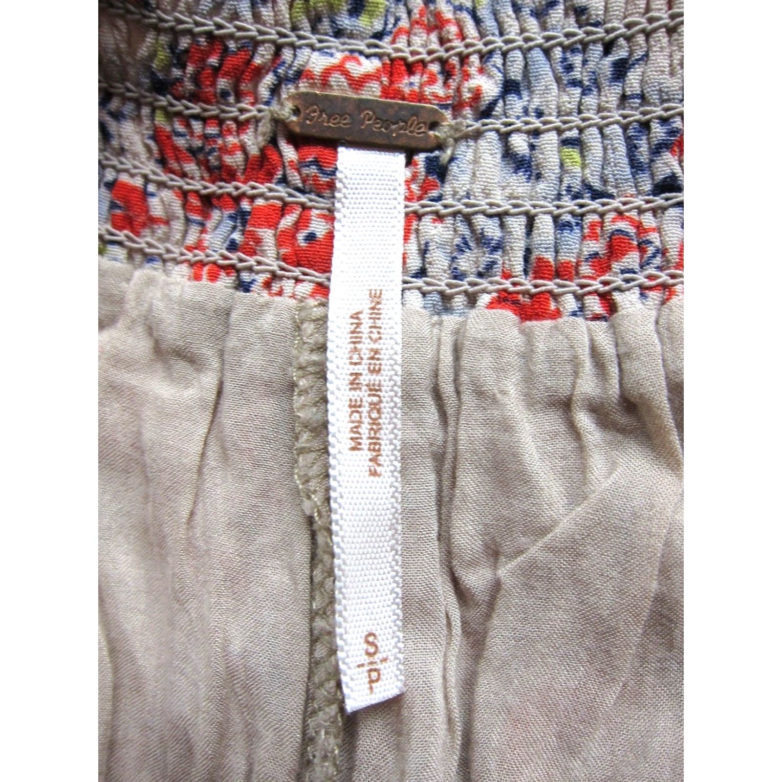Free People Free People Shirt Women Small High Rise Booty Short Floral 100% Rayon Orange Blue Green Spring Summer Fall Women Size 28" / US 6 / IT 42 - 4 Thumbnail