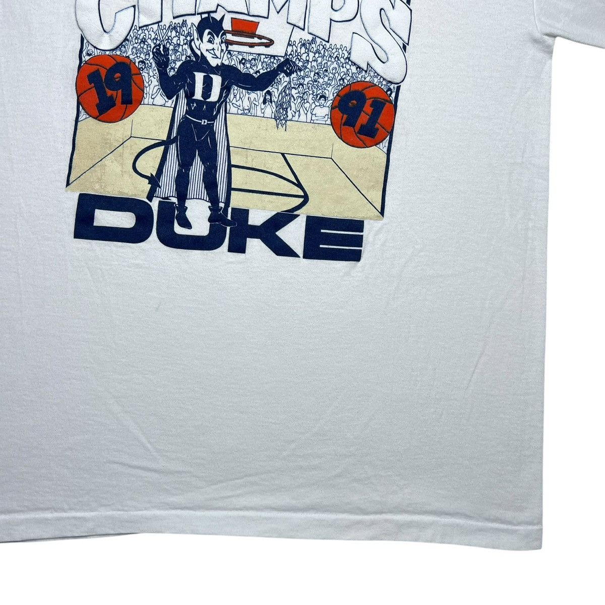 NCAA Vintage 1991 NCAA Duke Blue Devils National Champions TShirt Size US XL / EU 56 / 4 - 9 Thumbnail
