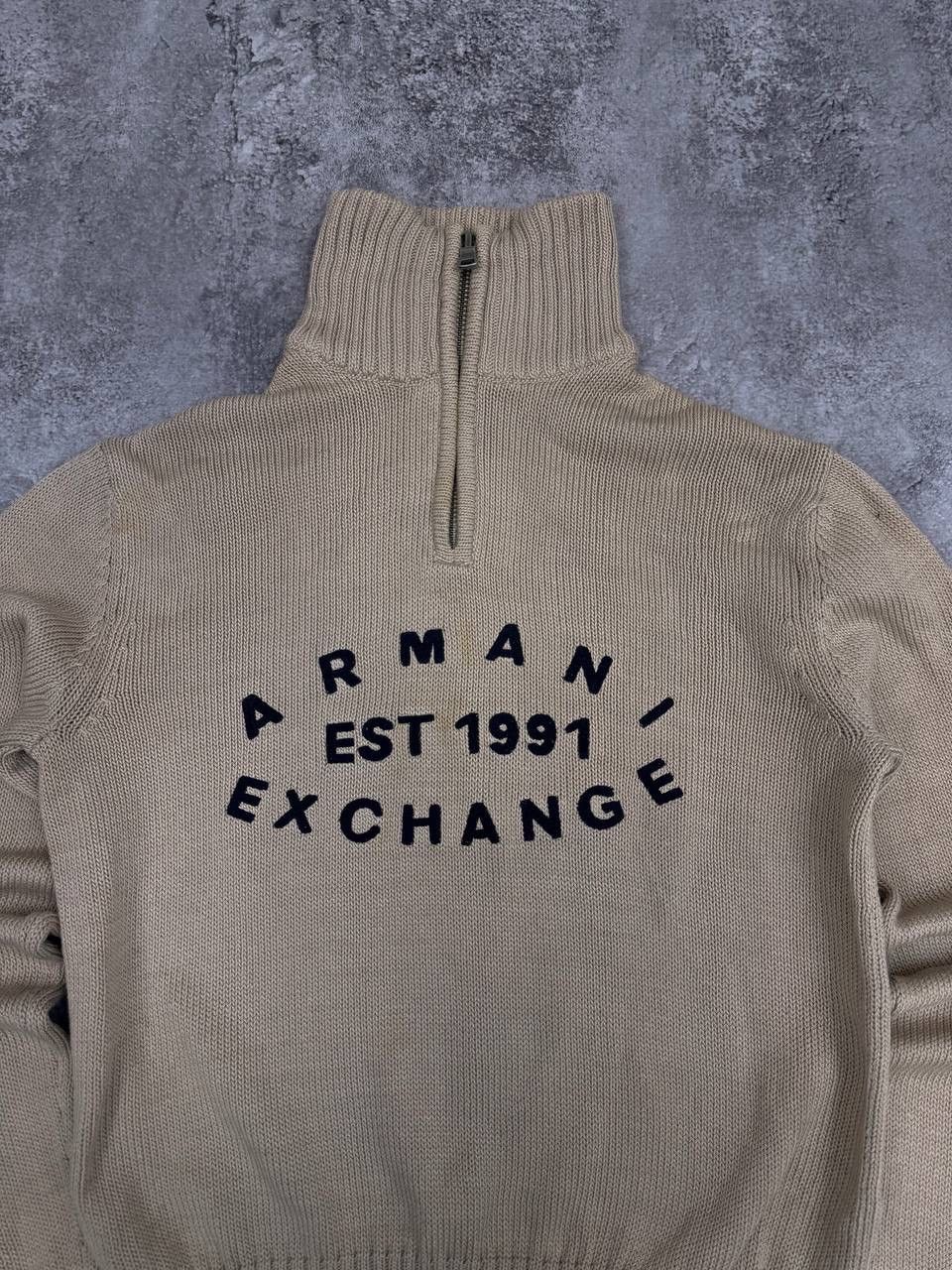 Armani Exchange Armani Exchange Men's Half Zip Sweater Beige Size S Size US S / EU 44-46 / 1 - 3 Thumbnail
