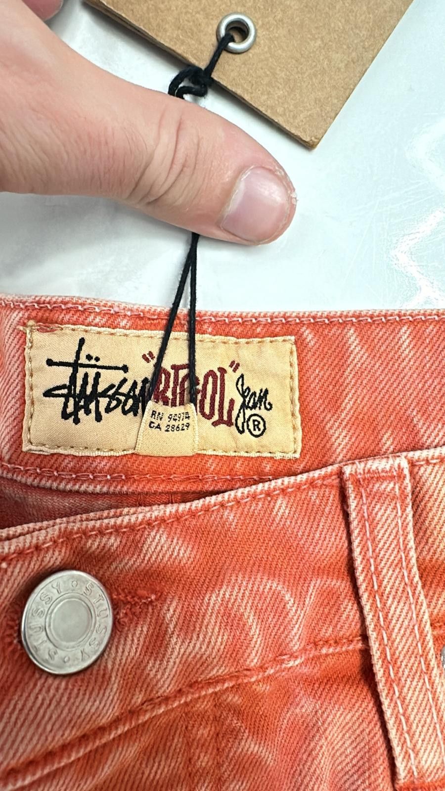 Stussy × Vintage Stussy Double Dye Big 'OL Jeans Faded Red Size 32 Size US 32 / EU 48 - 7 Thumbnail