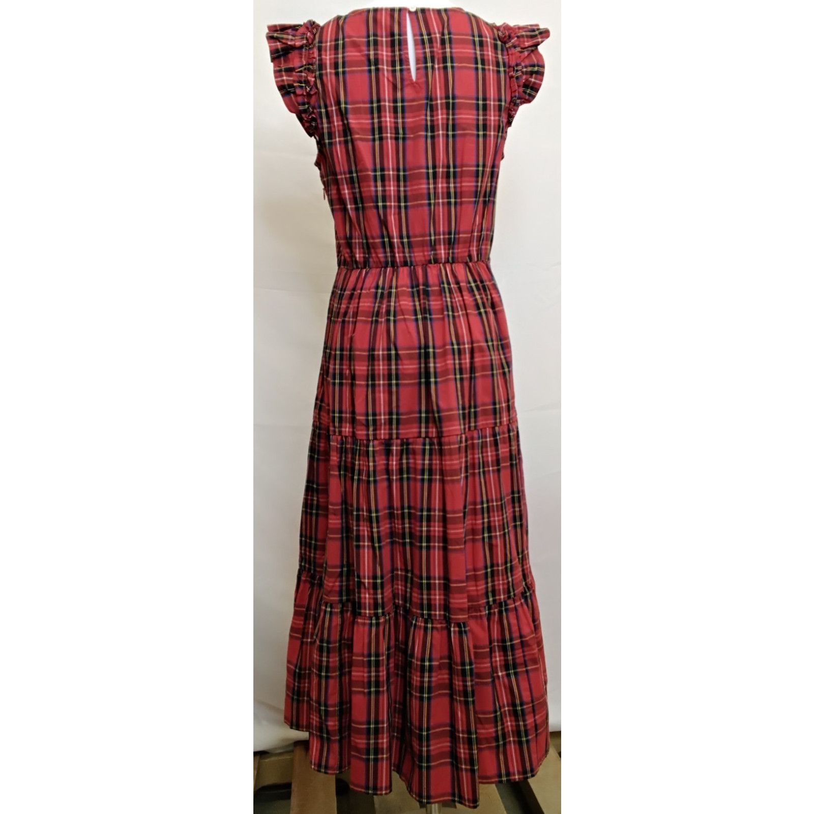 J.Crew J. Crew Midi Dress Women's 4 Red Tartan Plaid NWT Size S / US 4 / IT 40 - 4 Thumbnail