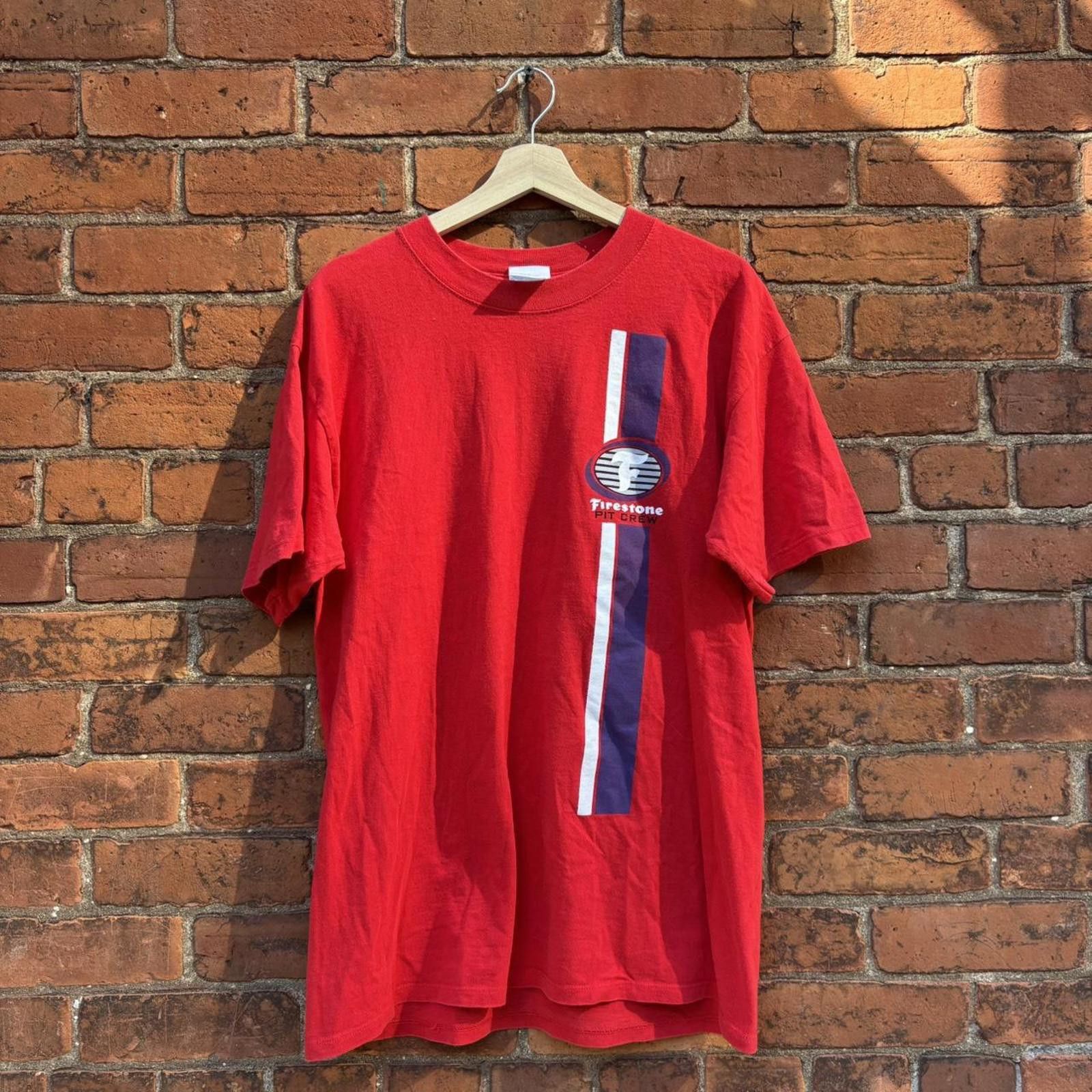 Gildan vintage Firestone pit crew t shirt 90s/00s L Size US L / EU 52-54 / 3 - 1 Thumbnail