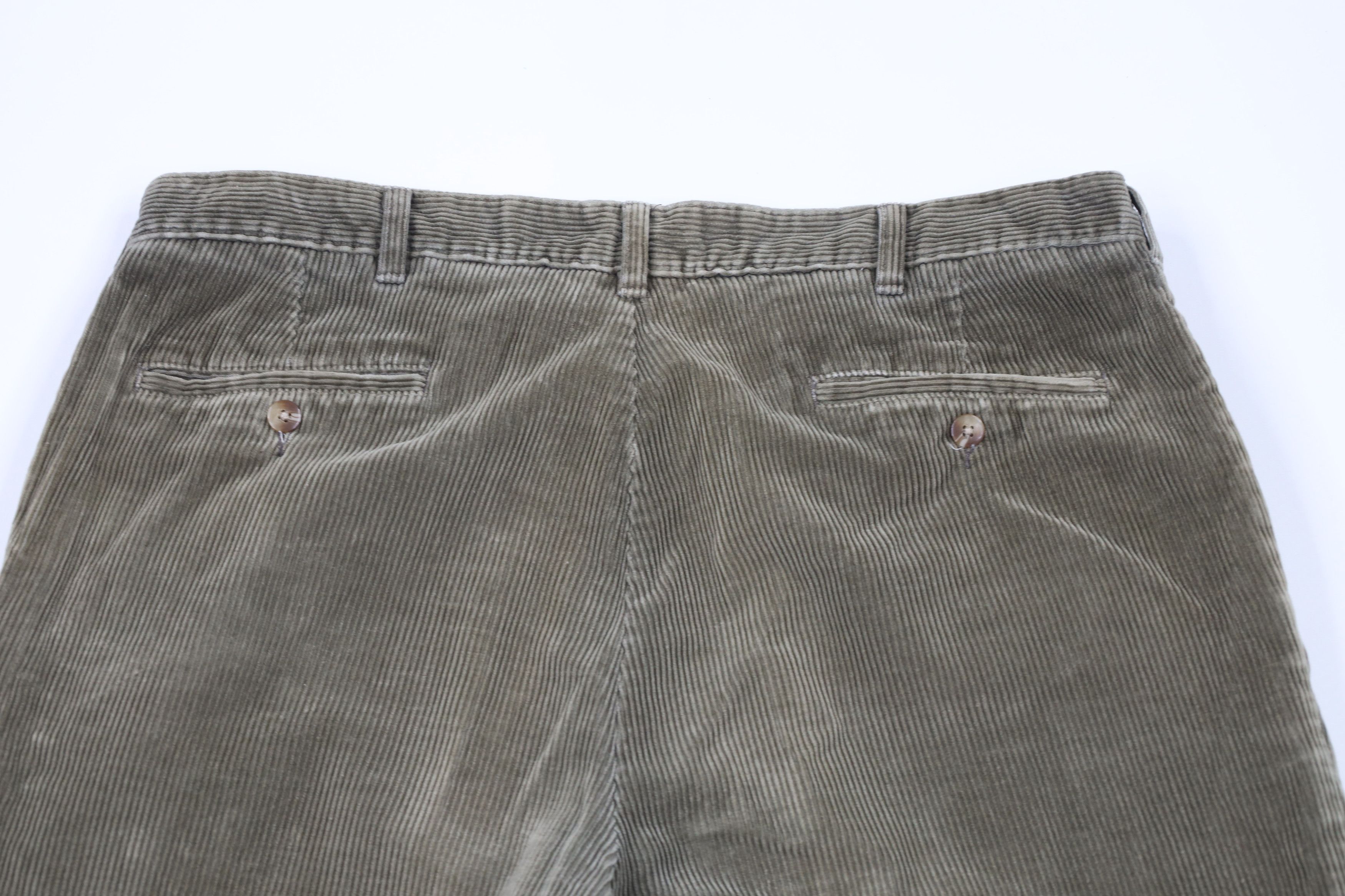 Vintage Vintage 90s Streetwear Wide Leg Corduroy Chino Pants Green Size US 40 / EU 56 - 12 Thumbnail