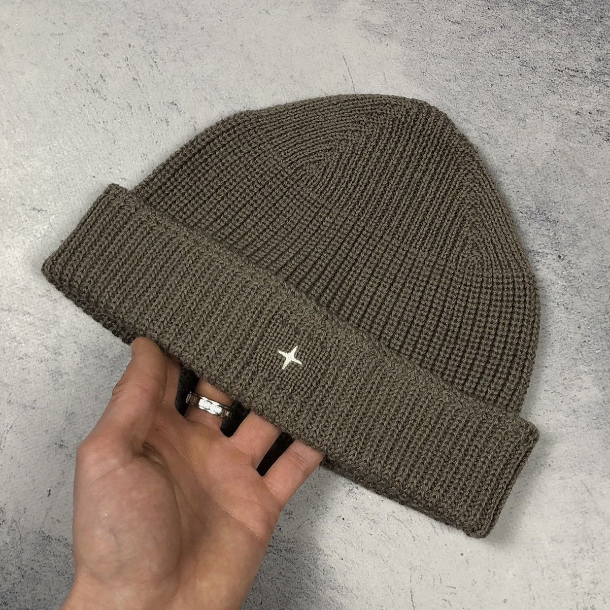 Stone Island Stone Island Cross Logo Khaki Beige Beanie Men’s Hat casual Size ONE SIZE - 3 Thumbnail