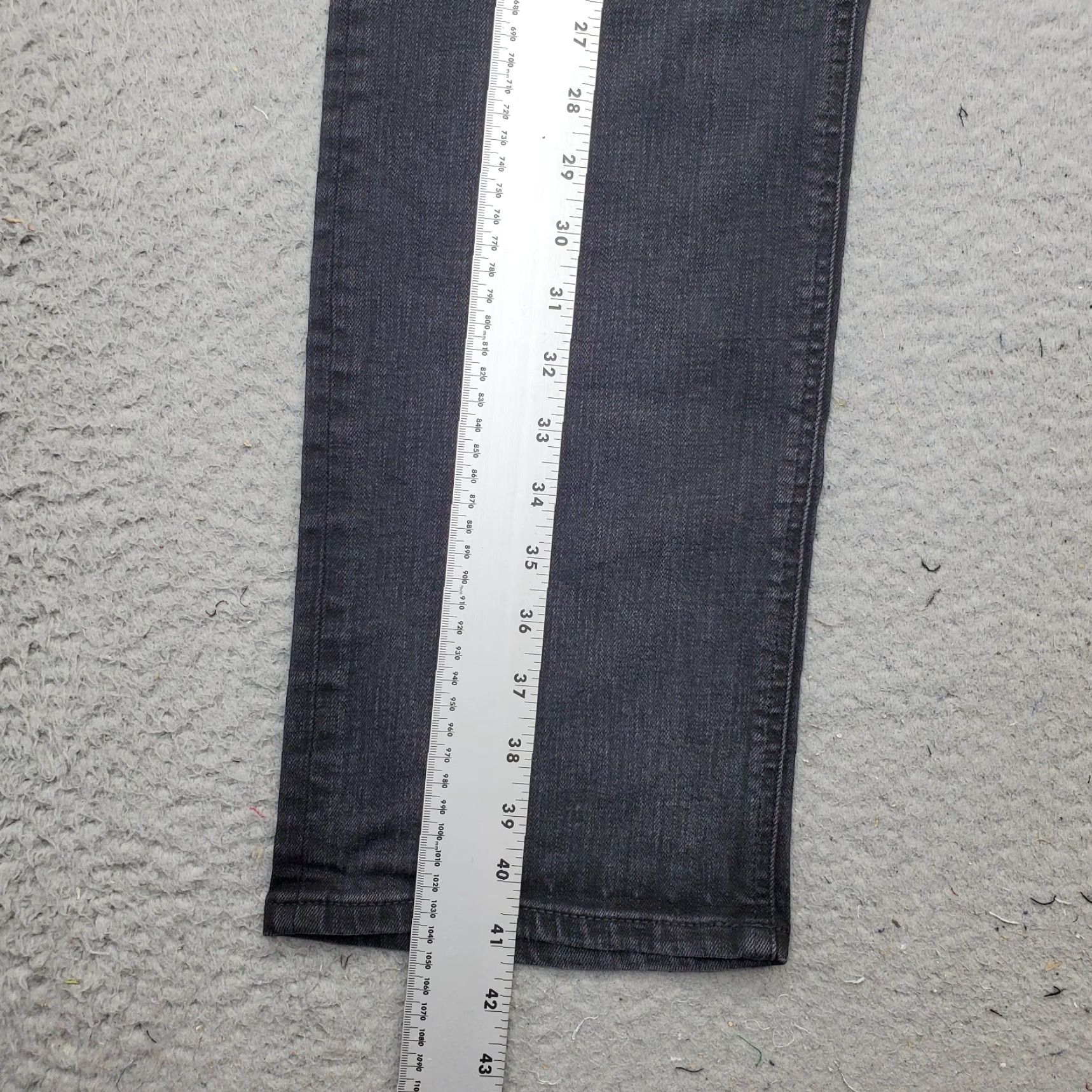Vintage Seven7 Jeans Mens 38x32 Black Denim Slim Straight Fit Dark Wash 5-Pocket Design Mens Size US 38 / EU 54 - 3 Thumbnail
