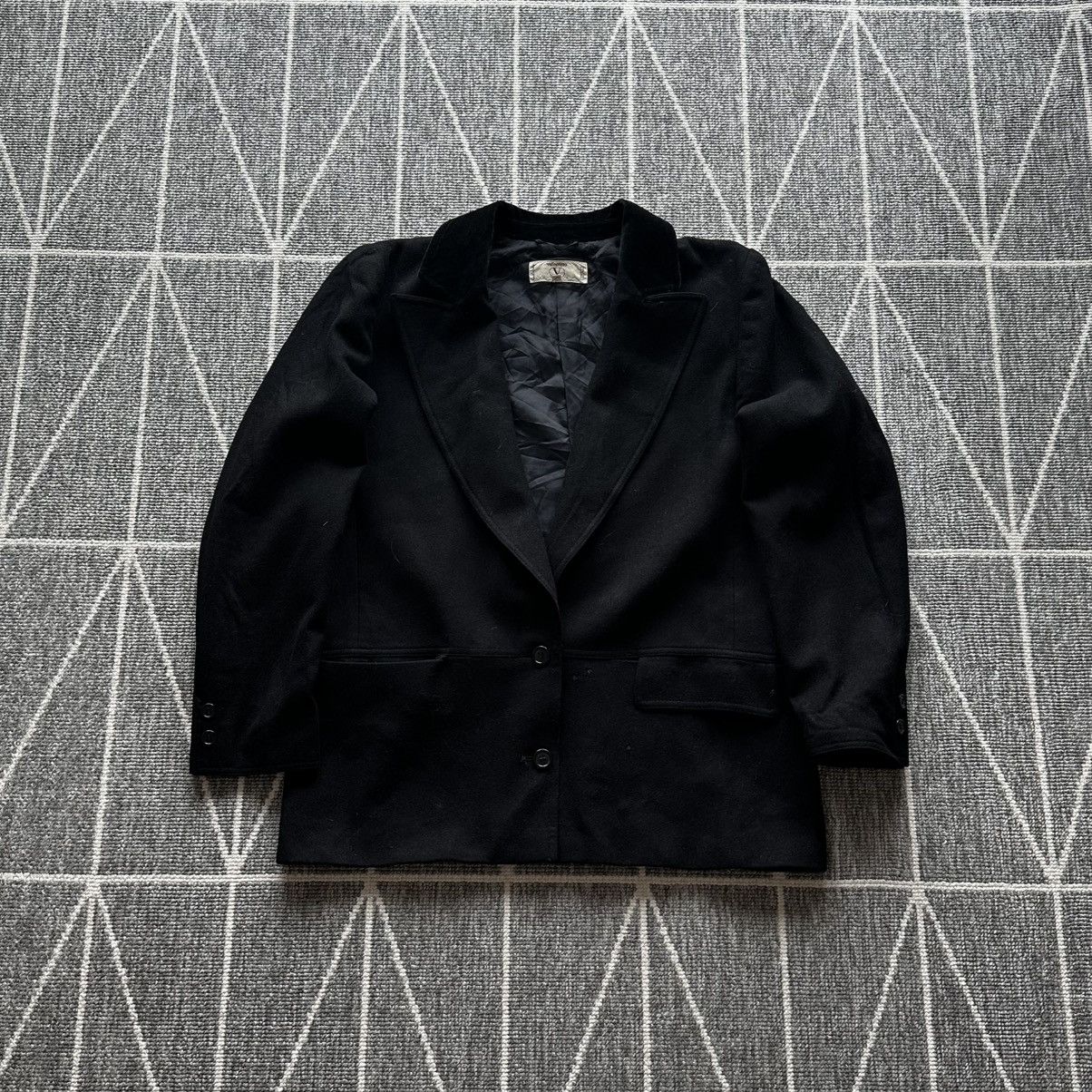 valentino wool black blazer casual