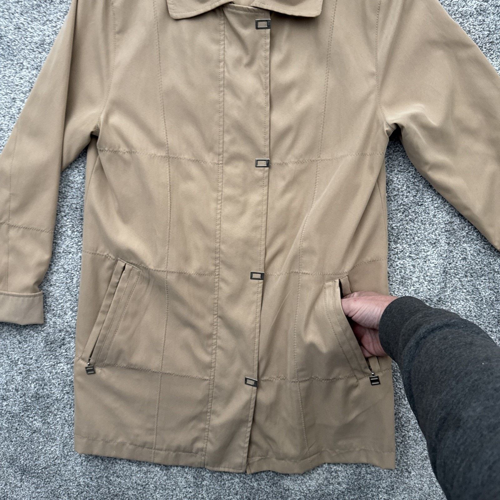 Other Vintage 90s Trench Coat Women Small Office Light Academia Size S / US 4 / IT 40 - 6 Thumbnail