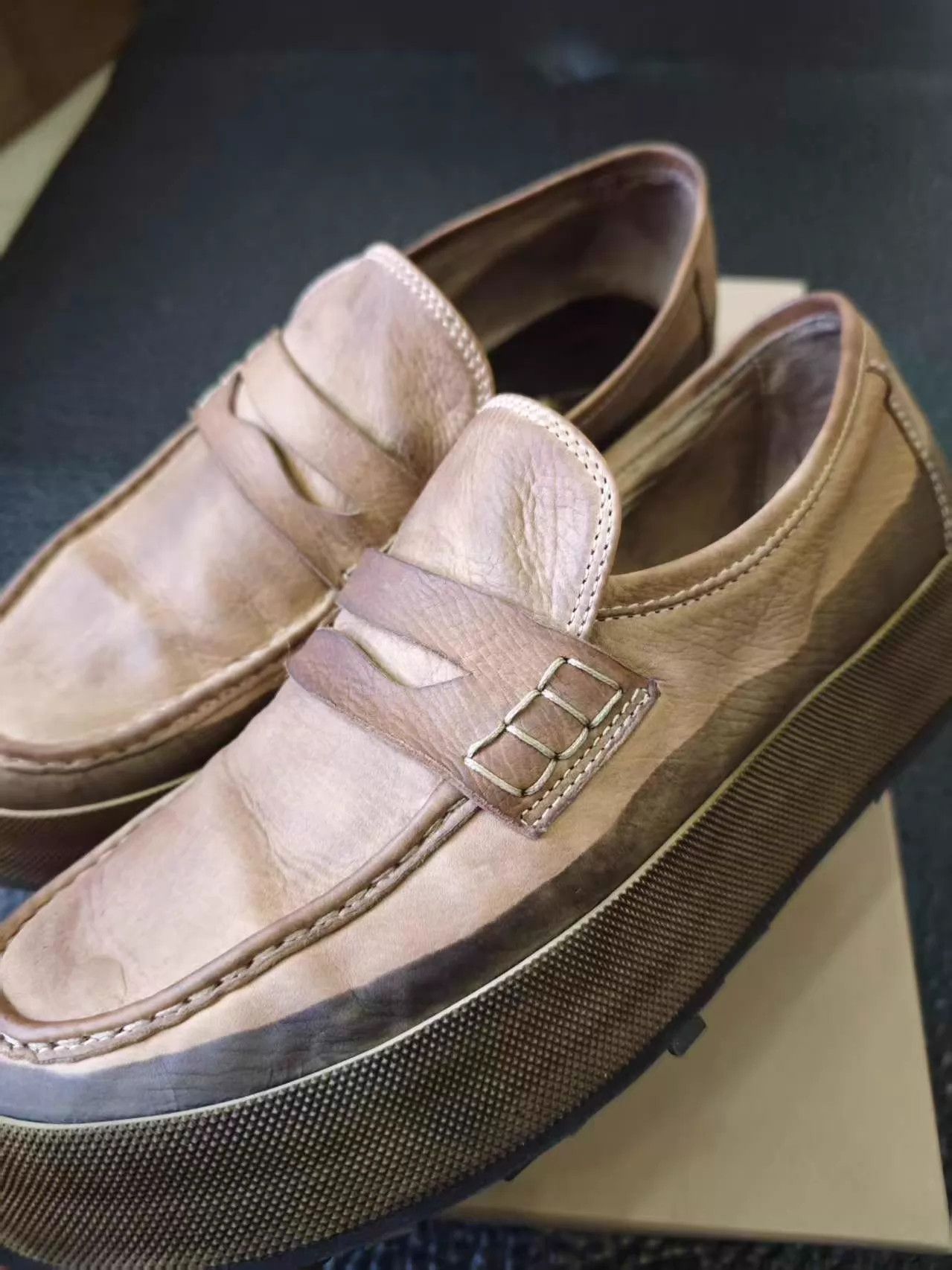 Shoto SHOTO 9804 Washed Distressed Loafer 41 (1.5-2 Up) Near New Size US 8 / EU 41 - 2 Thumbnail