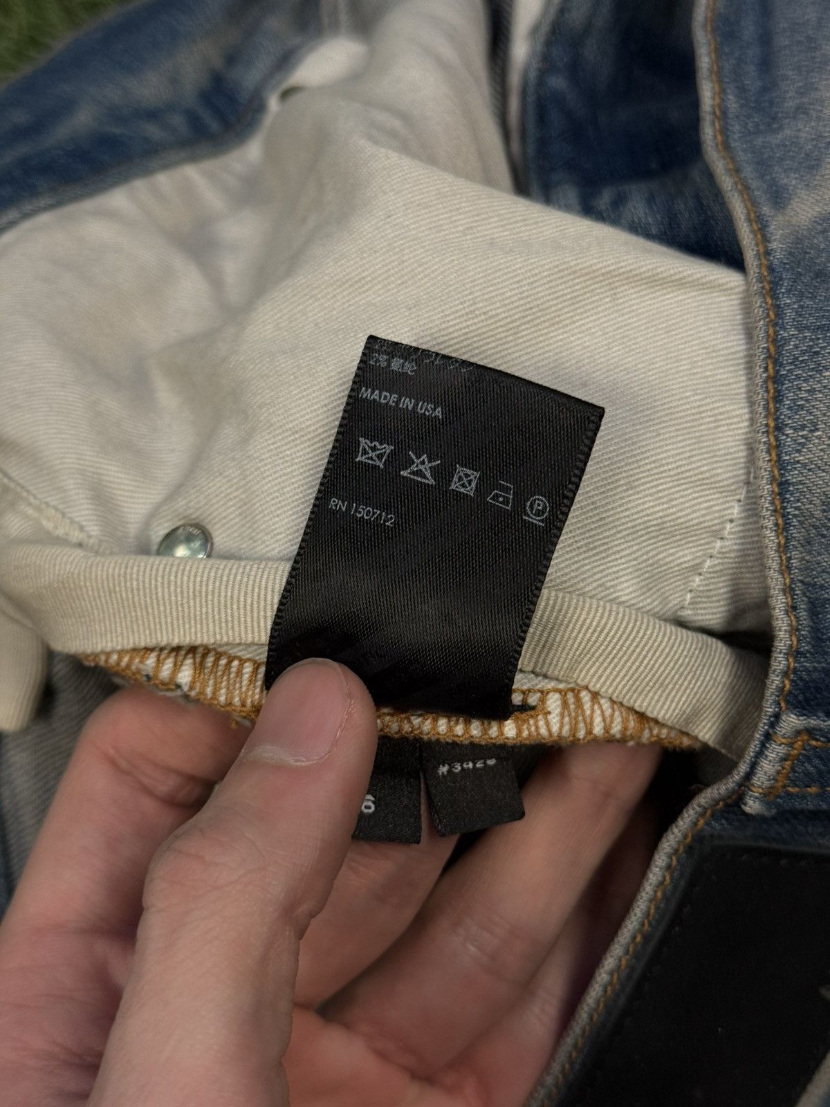 Amiri Amiri Jeans “Bones” Blue Pants Green Patch Rare Size 36 🧼 Size US 36 / EU 52 - 12 Thumbnail