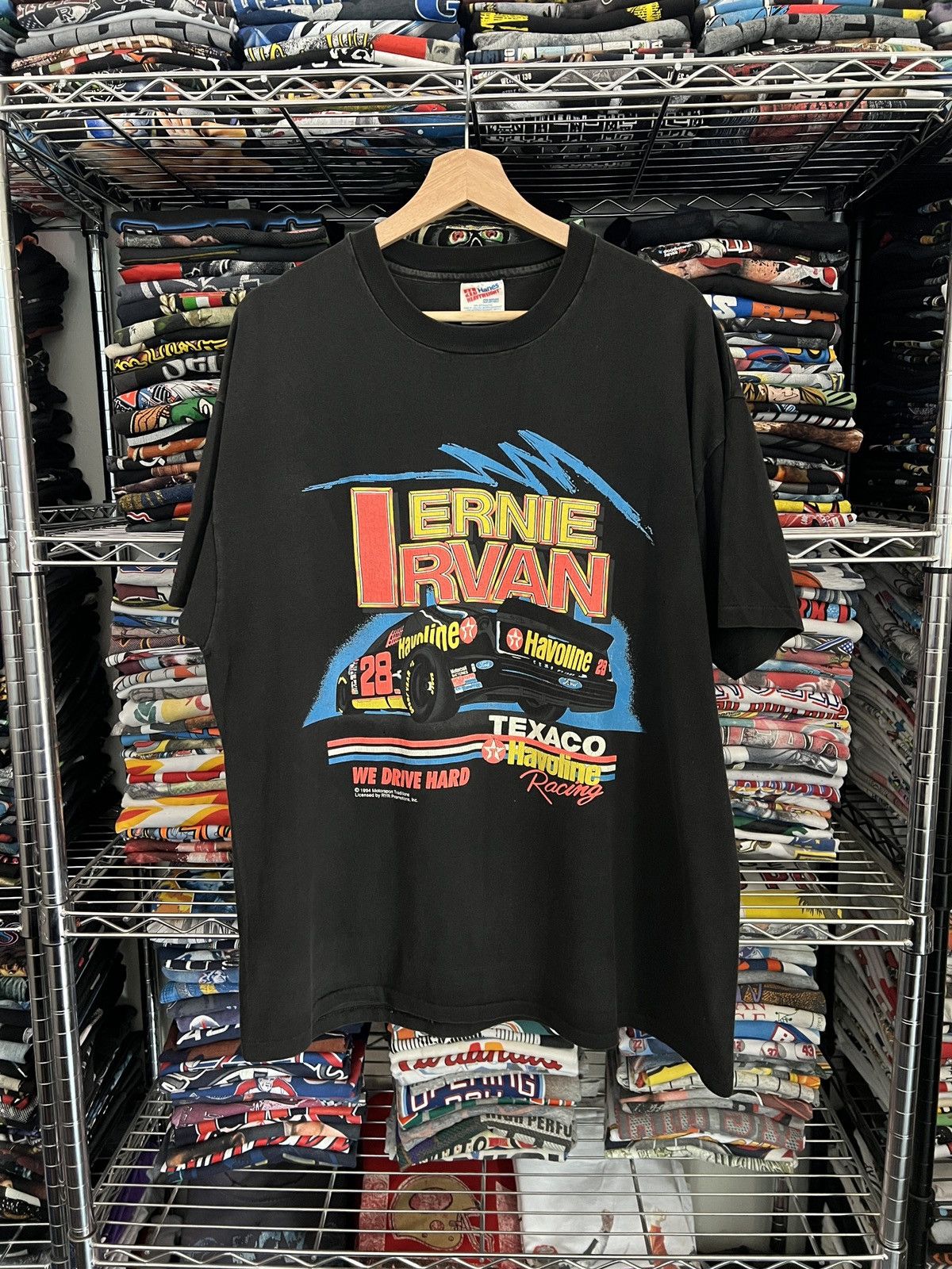 NASCAR 1994 Ernie Irvan Texaco Racing Single Stitch Tee Size US XL / EU 56 / 4 - 1 Thumbnail