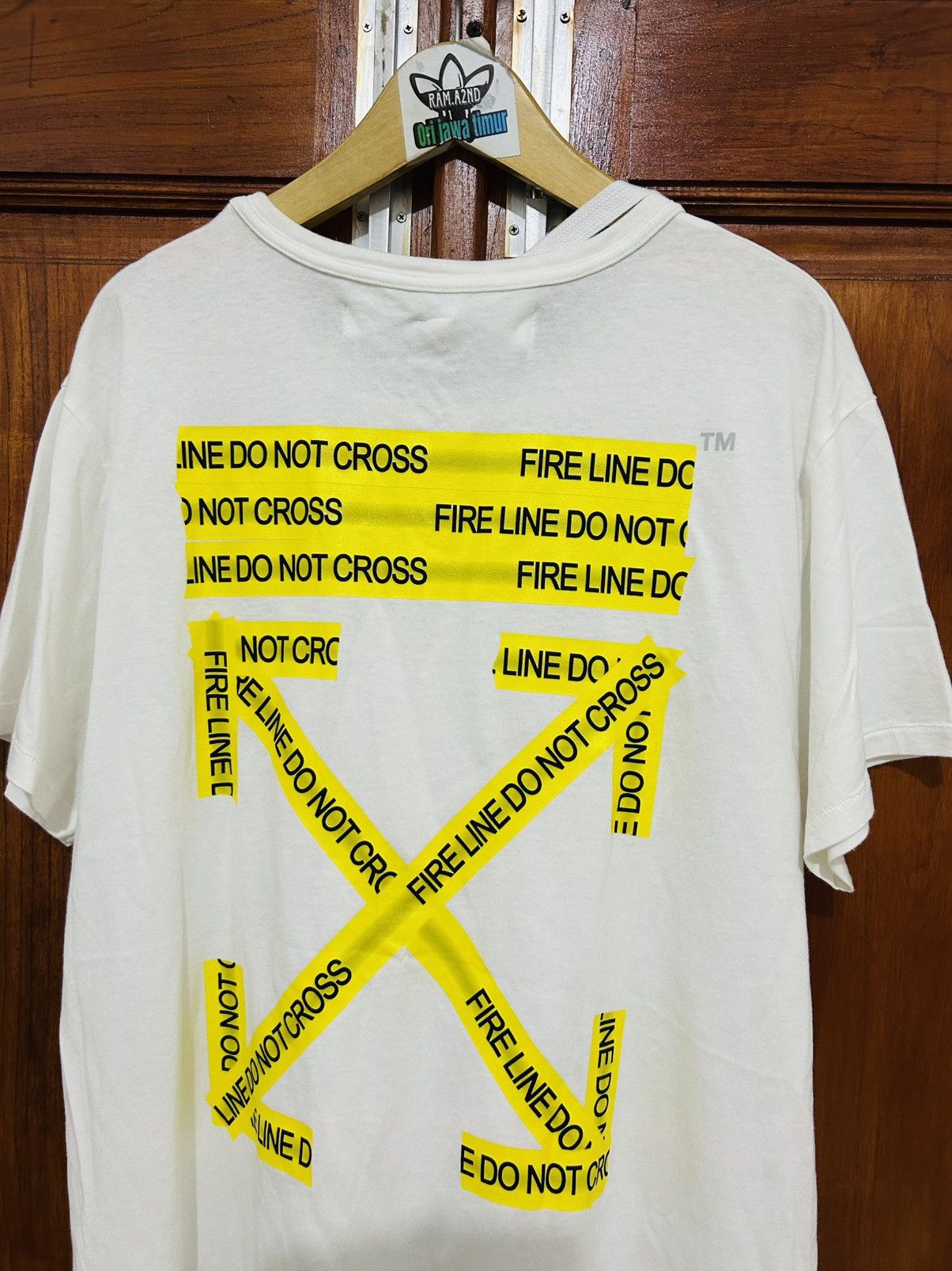 Off white firetape tee white hotsell