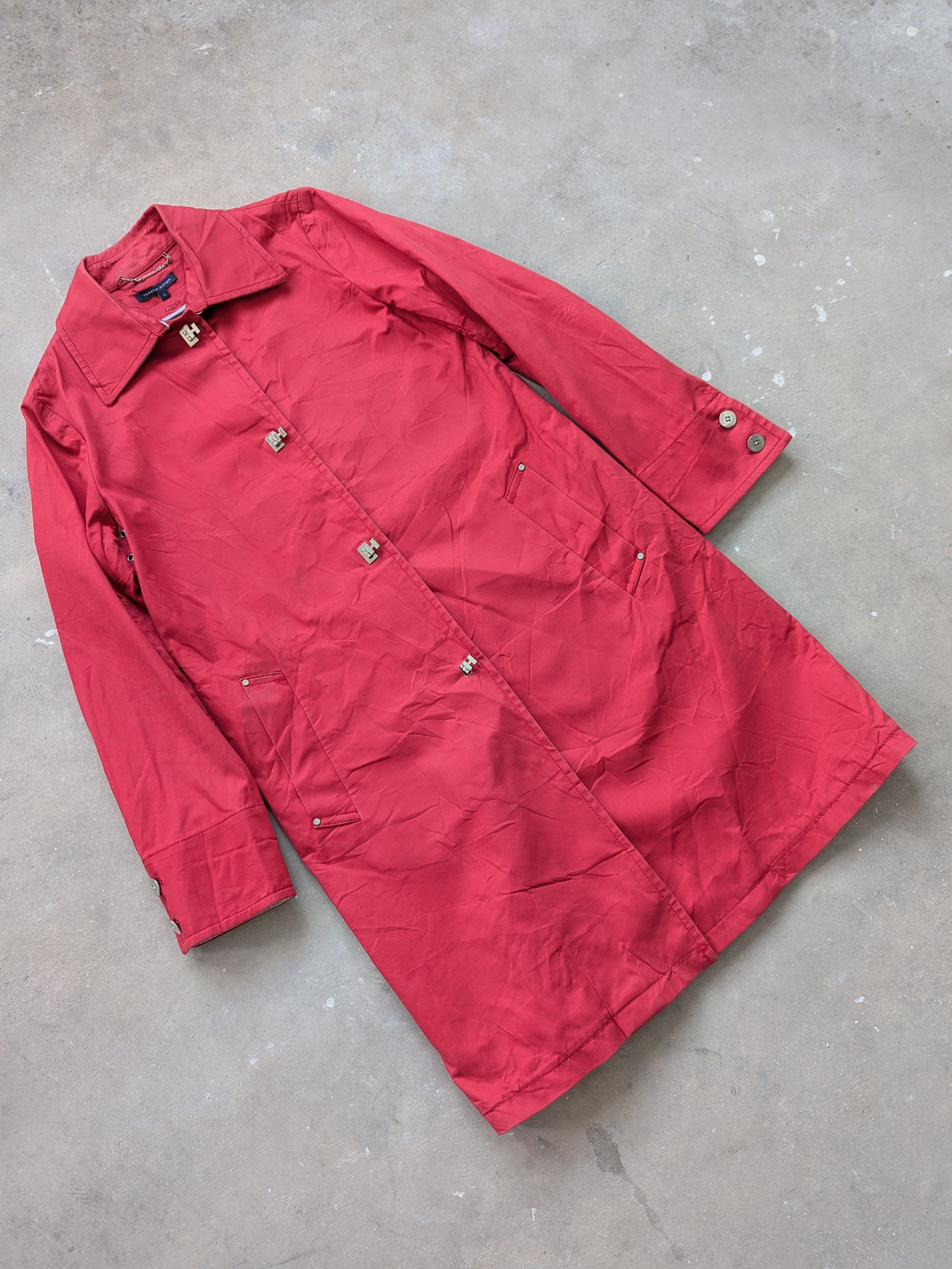 Tommy Hilfiger × Vintage Tommy Hilfiger Trench Coat Red Women Size S / US 4 / IT 40 - 3 Thumbnail