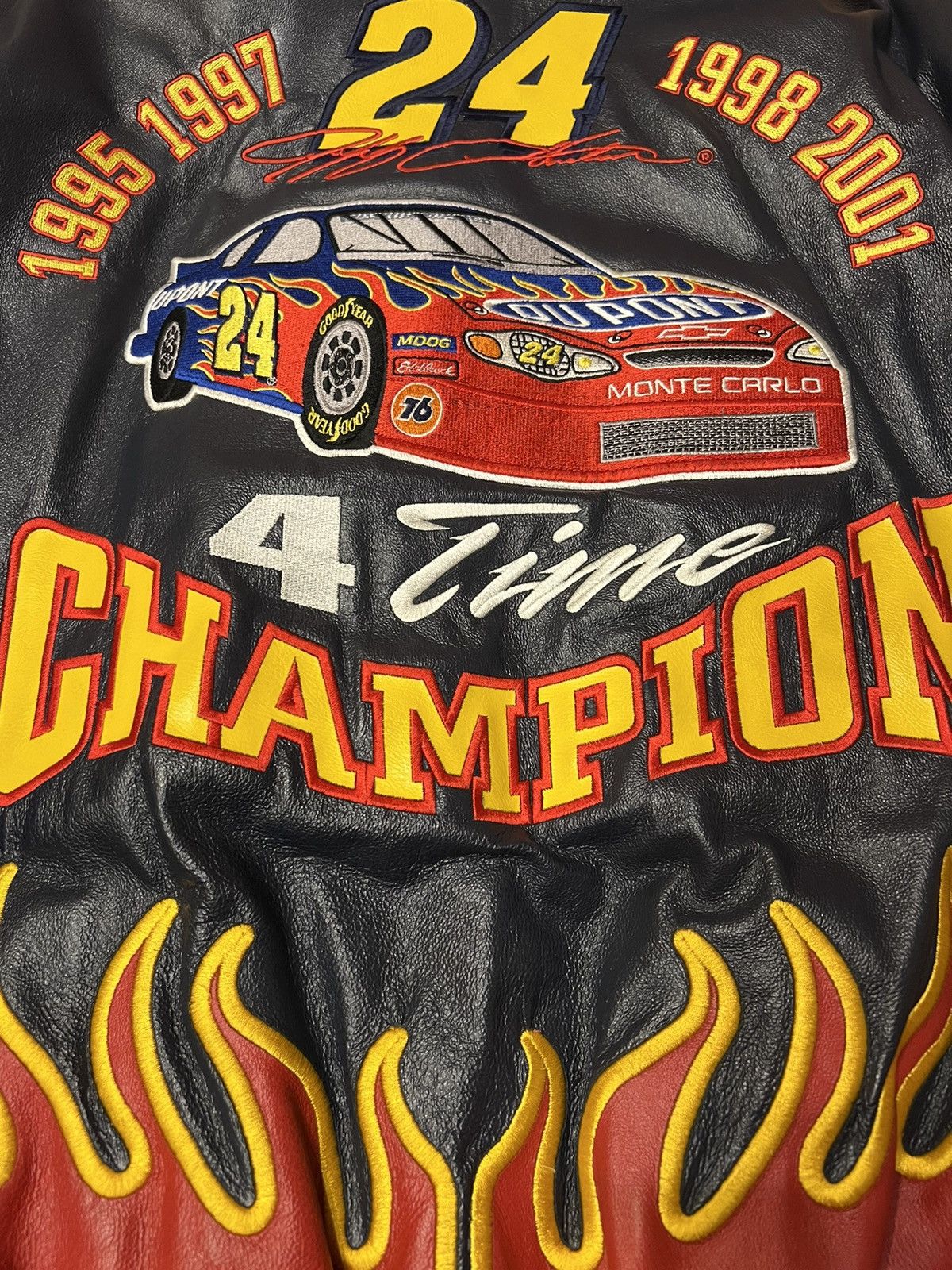 Jeff Hamilton × NASCAR Nascar leather jacket by Jeff Hamilton,Champion Jeff Gordon Size US L / EU 52-54 / 3 - 12 Thumbnail