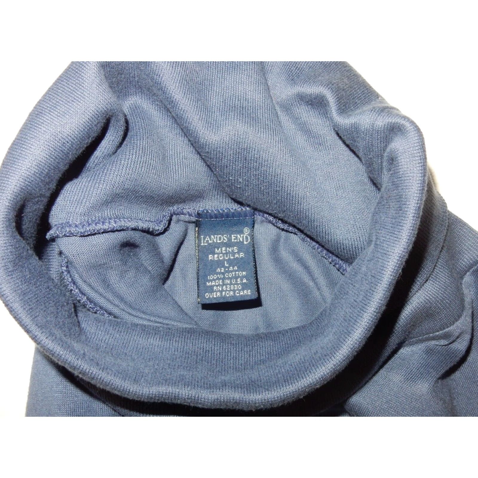 Lands' End VINTAGE Lands' End Men's Turtleneck Sweater Size L Pullover US Made Blue Size US L / EU 52-54 / 3 - 3 Thumbnail