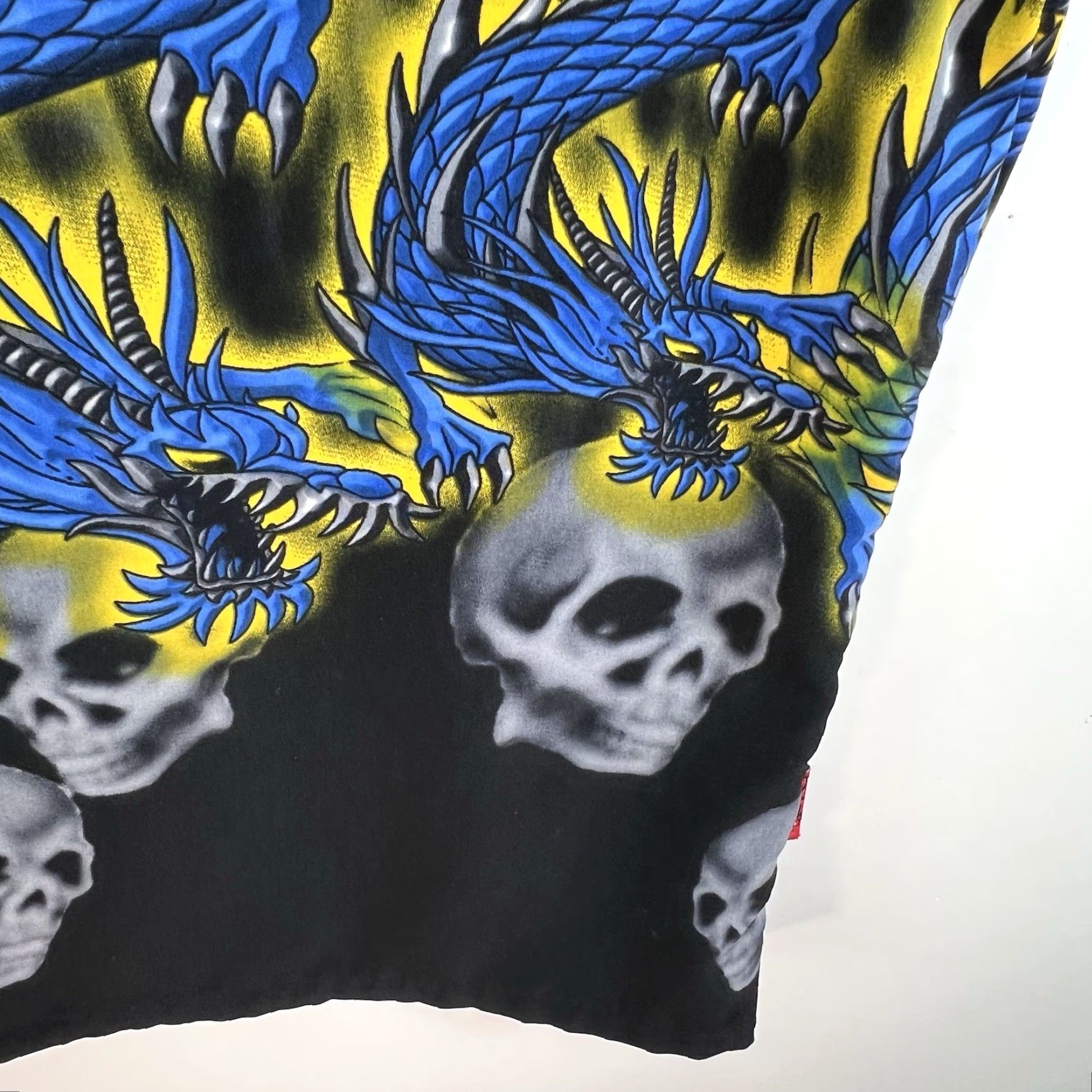 Vintage Pineapple Connection AOP Dragons Skulls Button-Up Shirt Mens M Black Shirt Button-Up Short Sleeve Graphic Print Vintage No Size US M / EU 48-50 / 2 - 2 Thumbnail