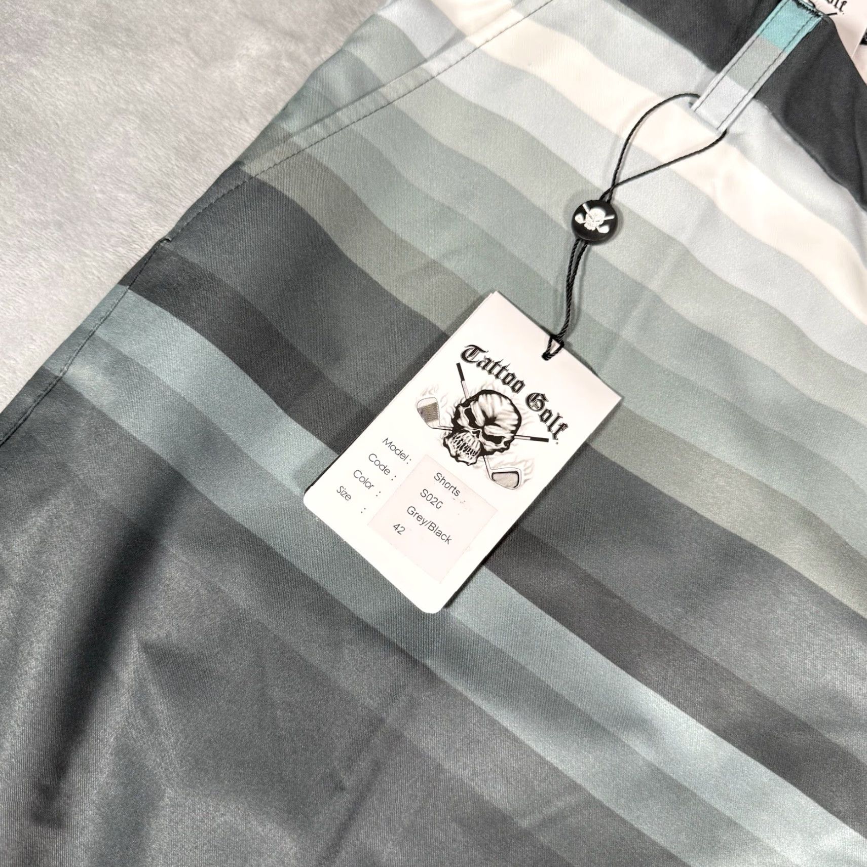 Vintage Tattoo Golf Pleated Chino Shorts Mens 42 11” Striped New With Defects! Size US 42 / EU 58 - 4 Thumbnail