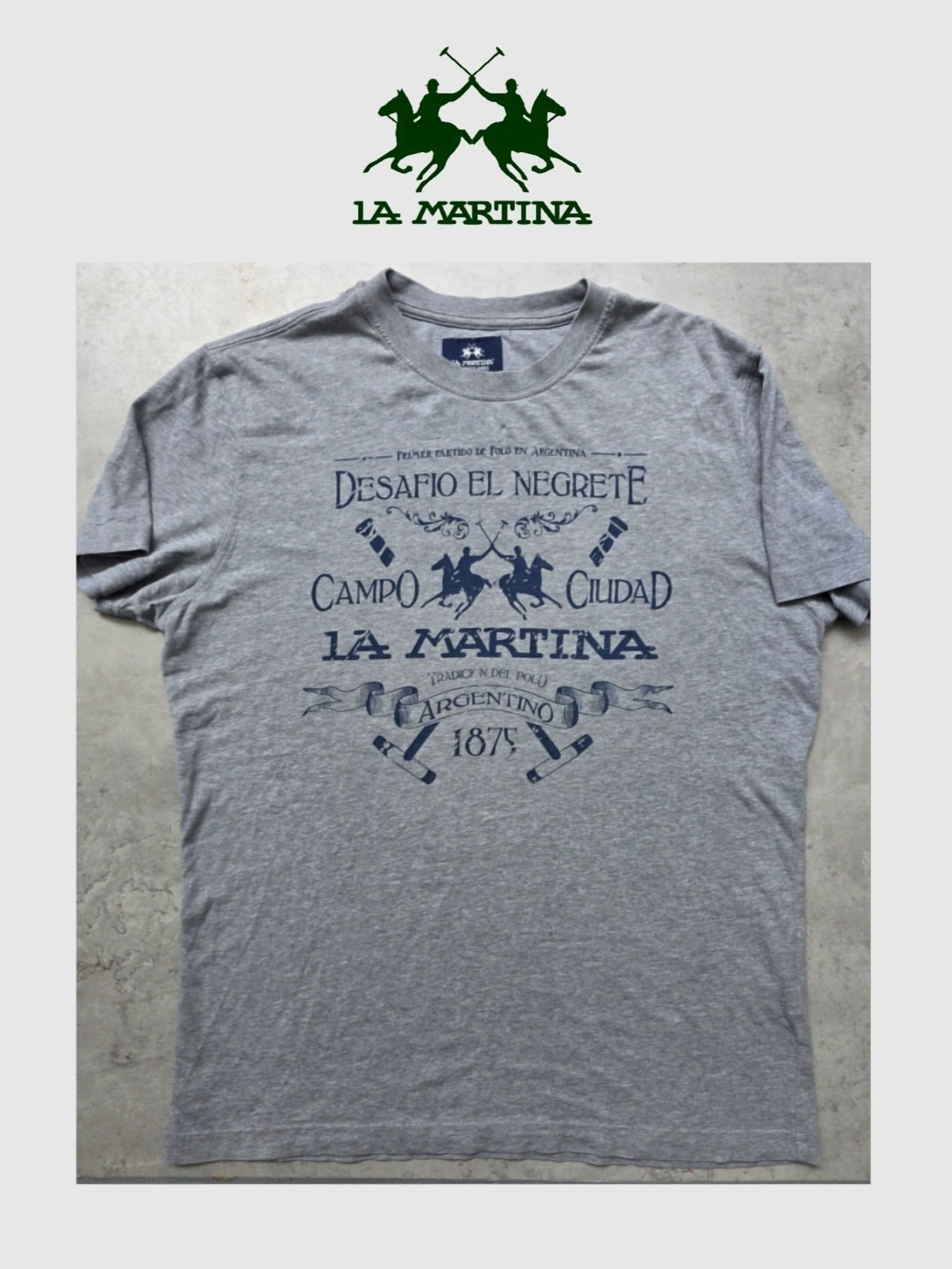 La Martina La Martina t-shirt Size M Grey polo fan Size US M / EU 48-50 / 2 - 1 Thumbnail