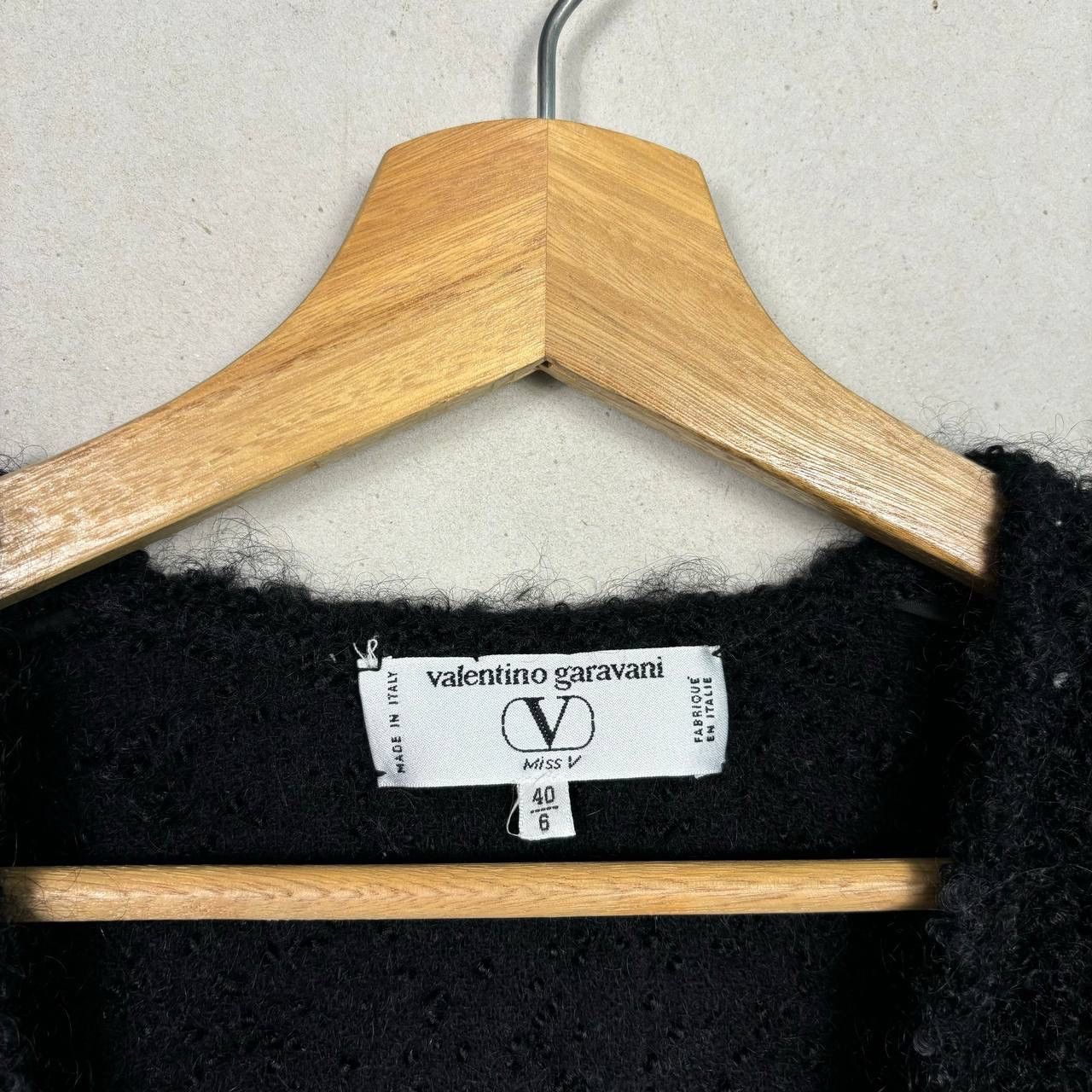 Valentino Vintage Valentino Miss V Mohair Wool Cardigan Jacket Black Size M / US 6-8 / IT 42-44 - 8 Thumbnail