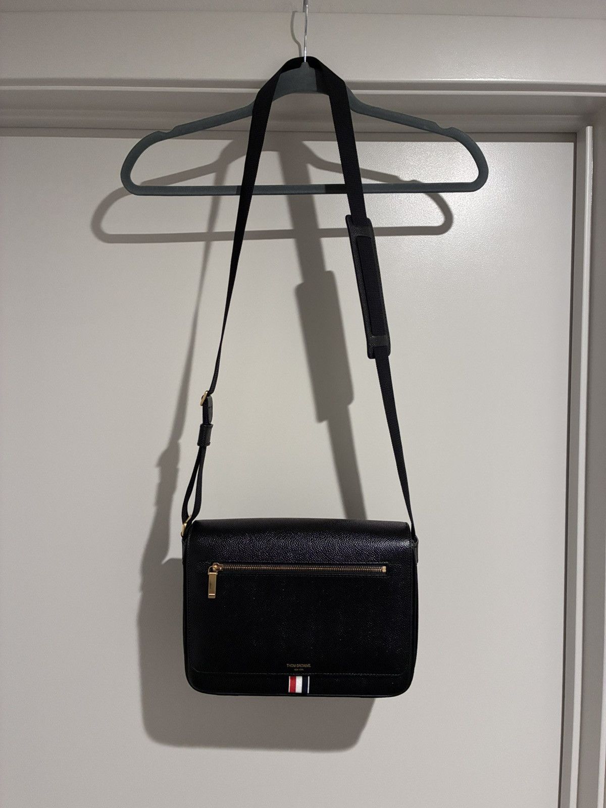 Thom Browne Pebble Grain Reporter Bag Size ONE SIZE - 1 Thumbnail