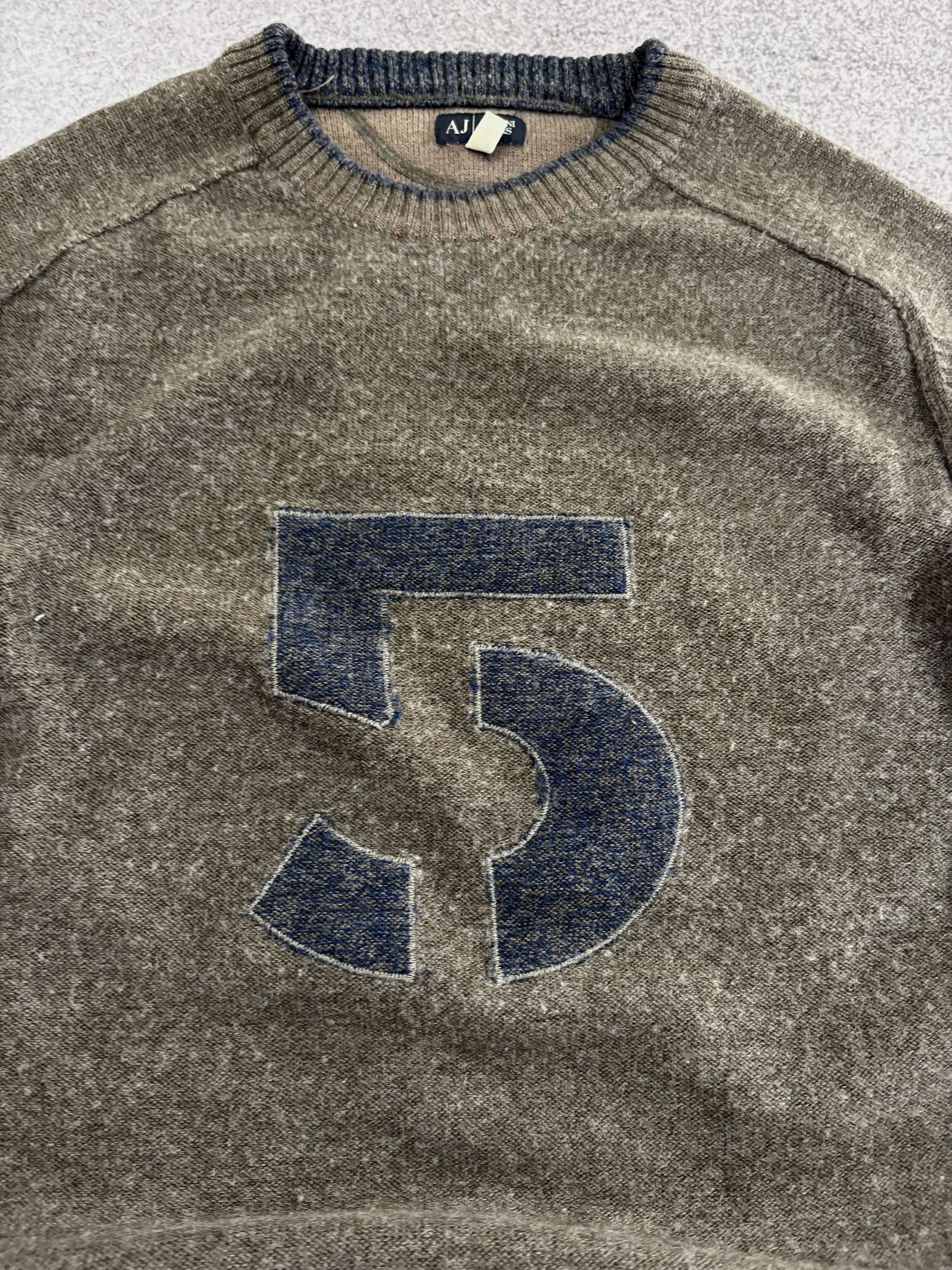 Emporio Armani VTG Cropped Armani Jeans Kapital Style Wool Sweater Size US M / EU 48-50 / 2 - 4 Thumbnail