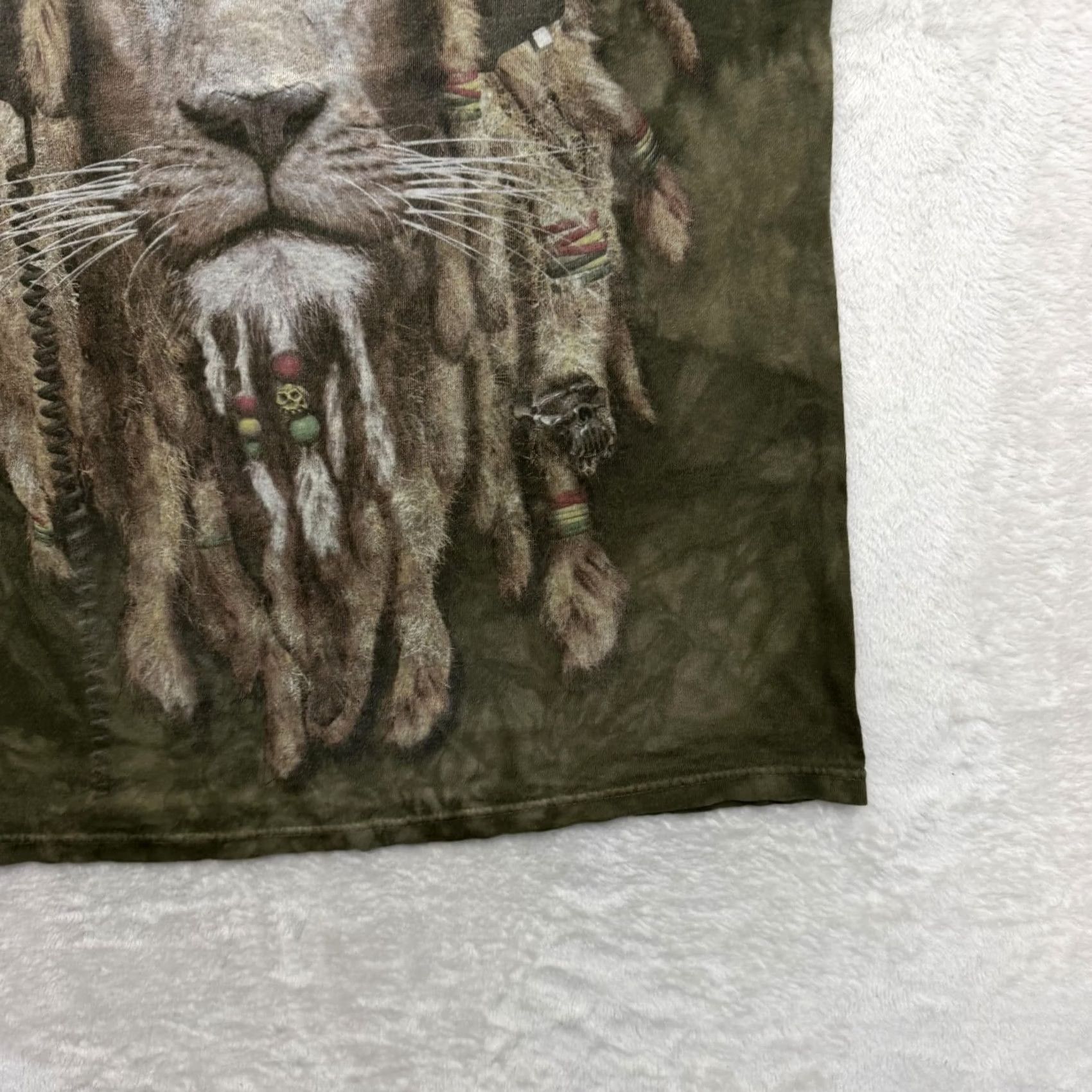 Vintage Rainforest Cafe Shirt Mens Medium Green Tie Dye Lion Rasta Graphic Tee Size US M / EU 48-50 / 2 - 6 Thumbnail