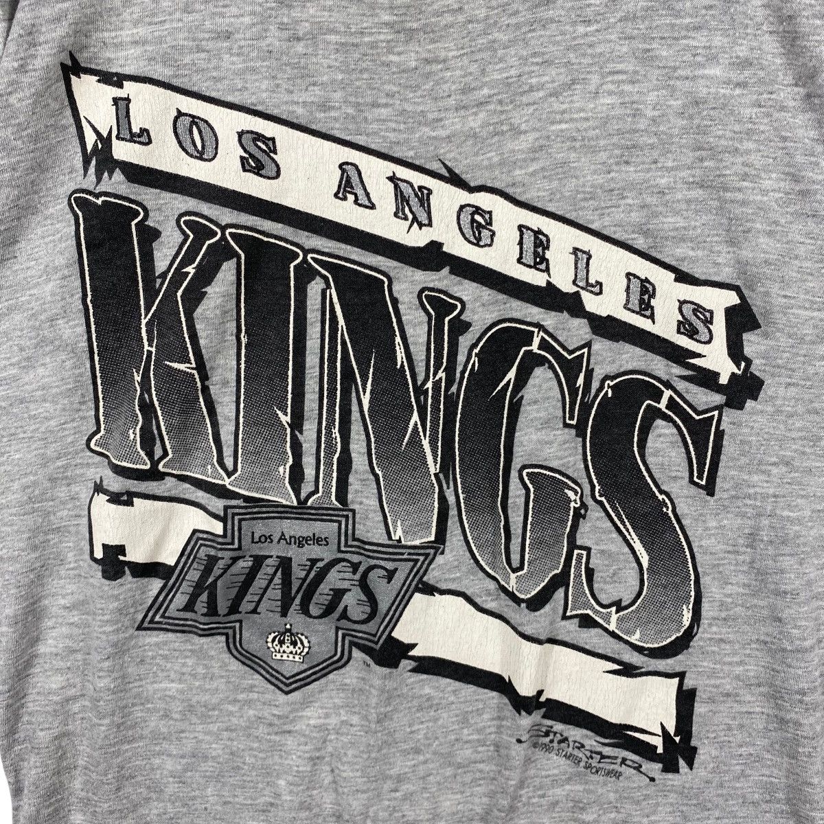NHL × Vintage Vintage 1990 Starter LOS ANGELES KINGS Logo Nhl Tee Shirt Size US M / EU 48-50 / 2 - 3 Thumbnail