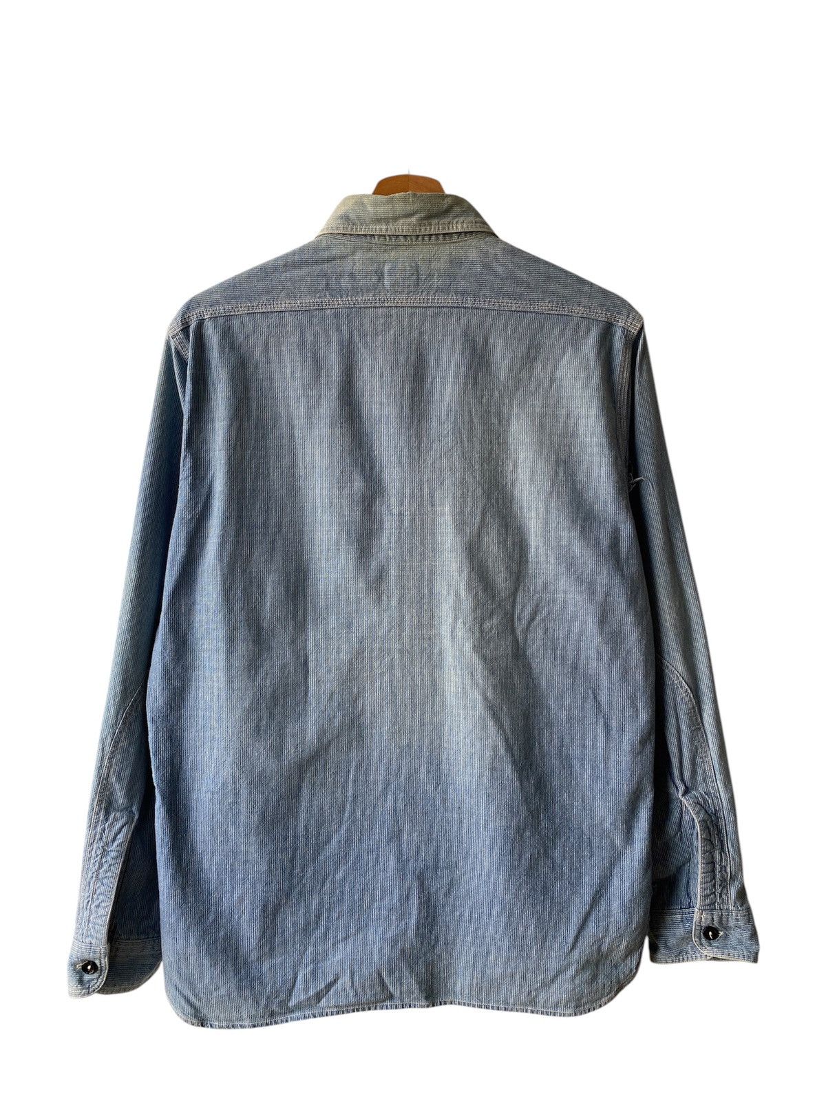 Japanese Brand Vintage Sugar Cane Pinstripe Button Up Shirt Size US M / EU 48-50 / 2 - 2 Thumbnail