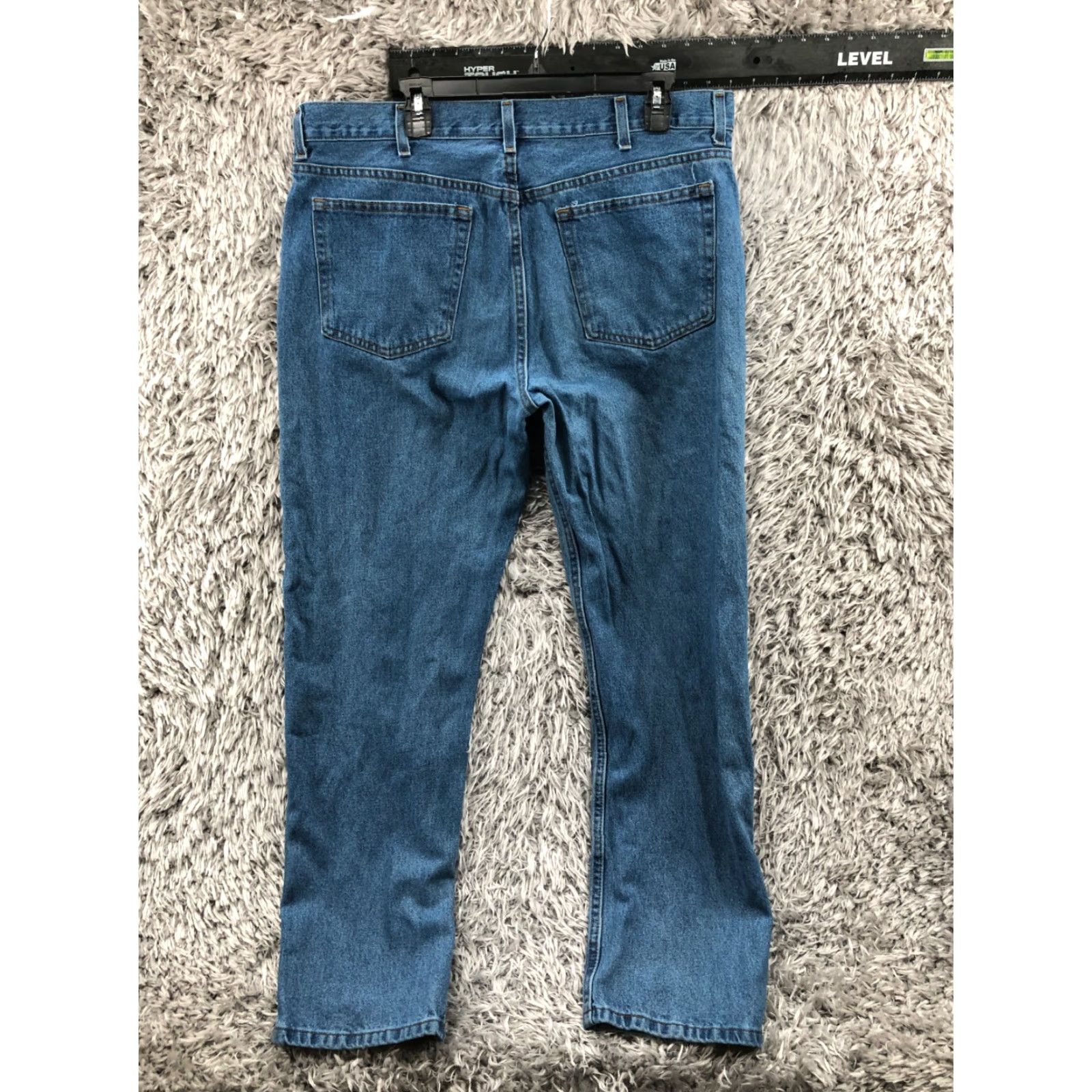 George George Straight Jeans Mens 38x32 Mid Rise Medium Wash Blue Jeans Size 38 Mens George Straight Relaxed Modern Classic American Brand Clothing Size US 38 / EU 54 - 5 Thumbnail