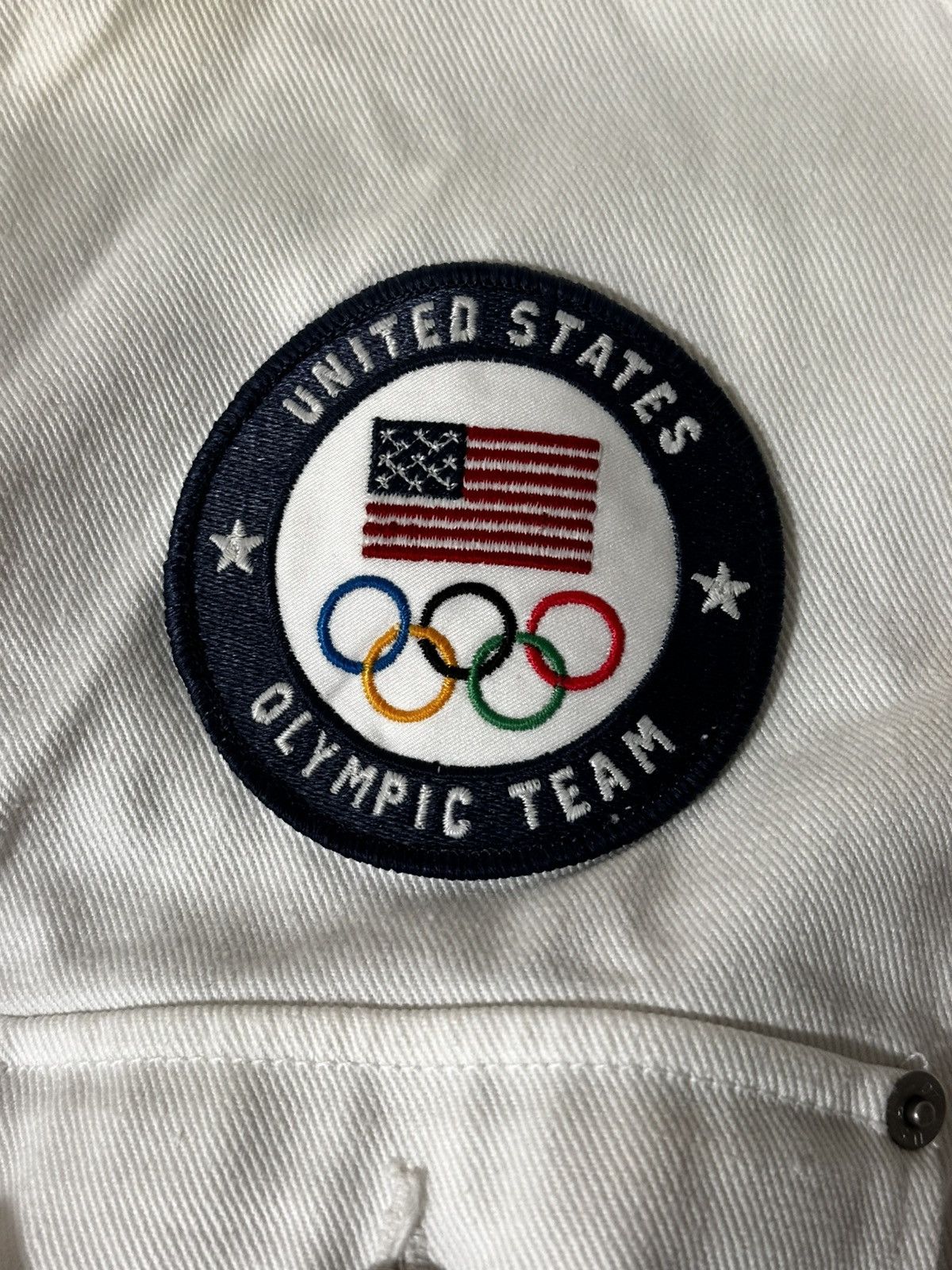 Polo Ralph Lauren POLO White Denim Official TEAM USA (2020) Olympic Jacket Size US L / EU 52-54 / 3 - 7 Thumbnail