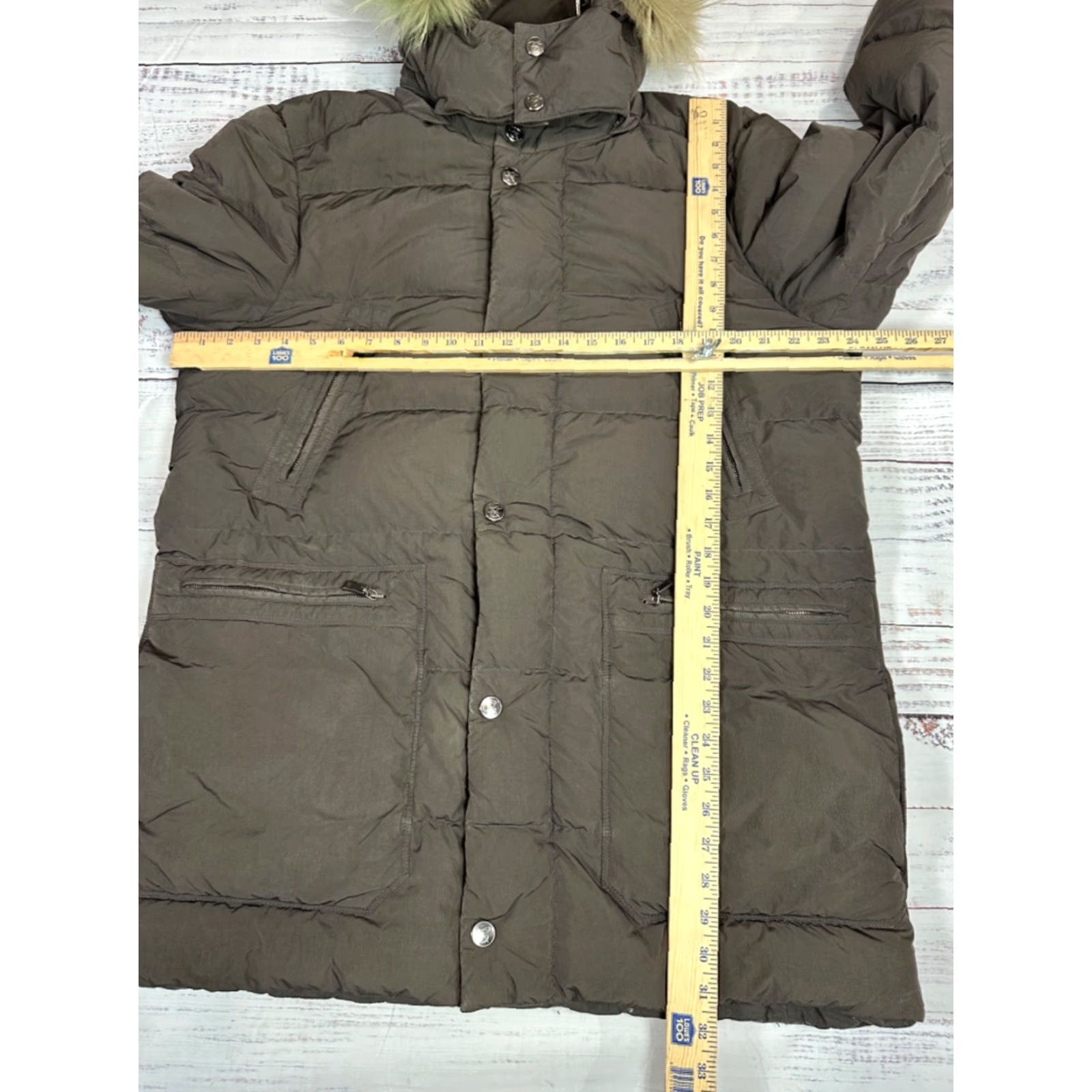 Canali Canali Men Parka Jacket Sz 54 US 44 Brown Faux Fur Hood Rain & Wind Tech Zip Front Size US S / EU 44-46 / 1 - 2 Thumbnail