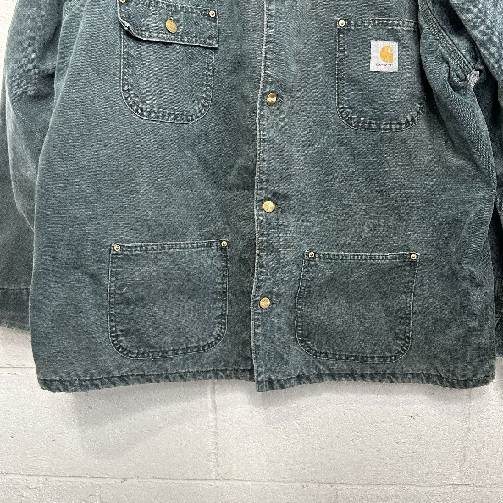 Carhartt Vintage Carhartt Blanket-Lined Chore Coat “Hunter Green” Size US XL / EU 56 / 4 - 4 Thumbnail