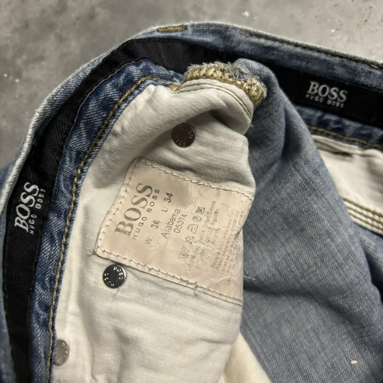 Japanese Brand × Vintage Crazy Vintage Y2K/2000s Grunge Medium Wash Denim Jeans! Size US 34 / EU 50 - 8 Thumbnail
