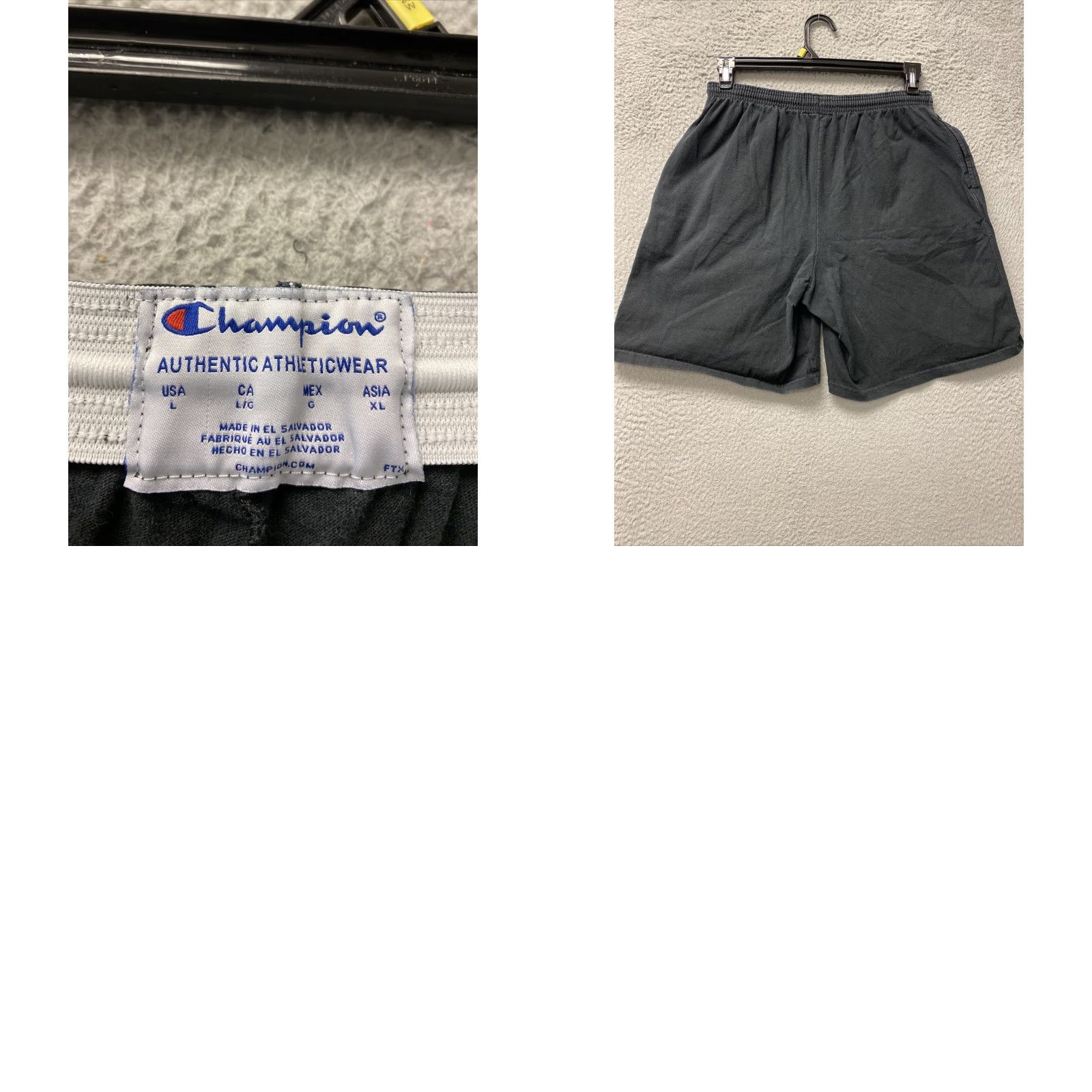 Champion Champion Shorts Mens L Elastic Waist Athletic Charcoal / 107-31 Size US 33 - 8 Thumbnail