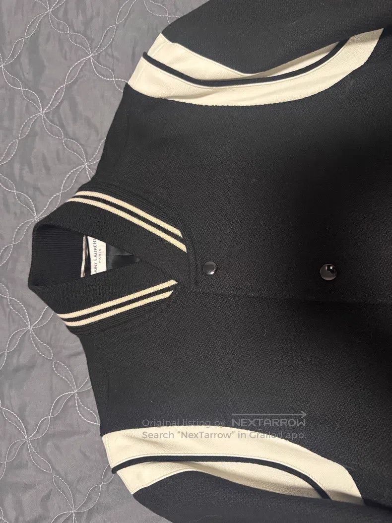 Saint Laurent Paris Saint Laurent Paris Black and White Baseball Jersey Size US L / EU 52-54 / 3 - 2 Thumbnail