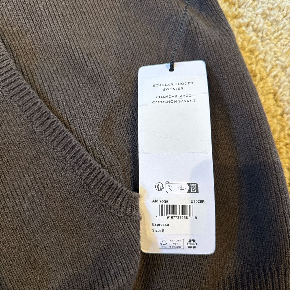Alo Espresso scholar hooded alo sweater Size US S / EU 44-46 / 1 - 4 Thumbnail