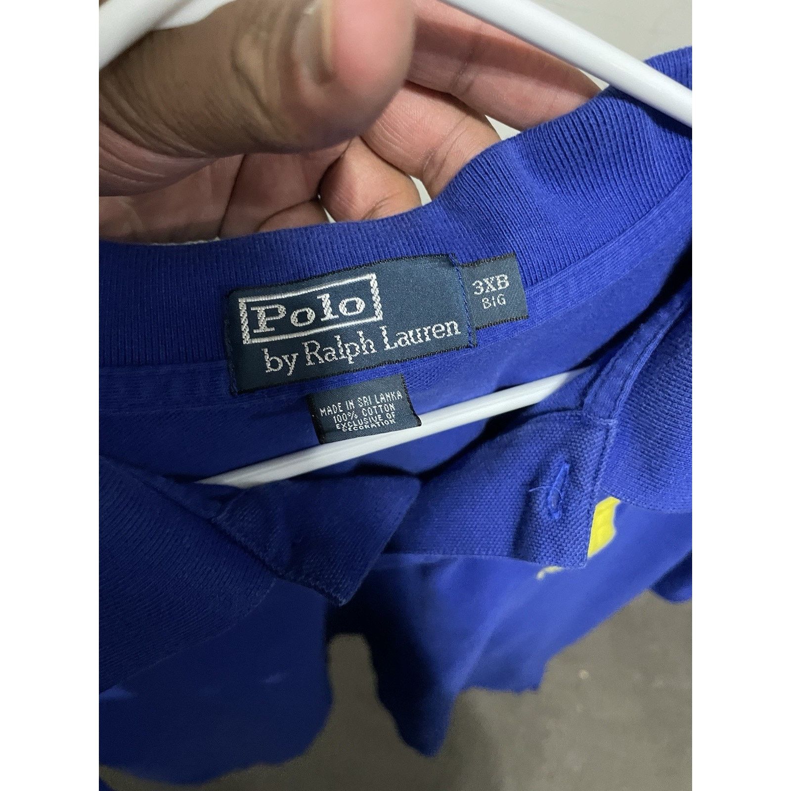 Polo Ralph Lauren Size 3XB-VTG Polo Ralph Lauren Shirt Blue Yellow Big PonyY2K Size US XXL / EU 58 / 5 - 3 Thumbnail