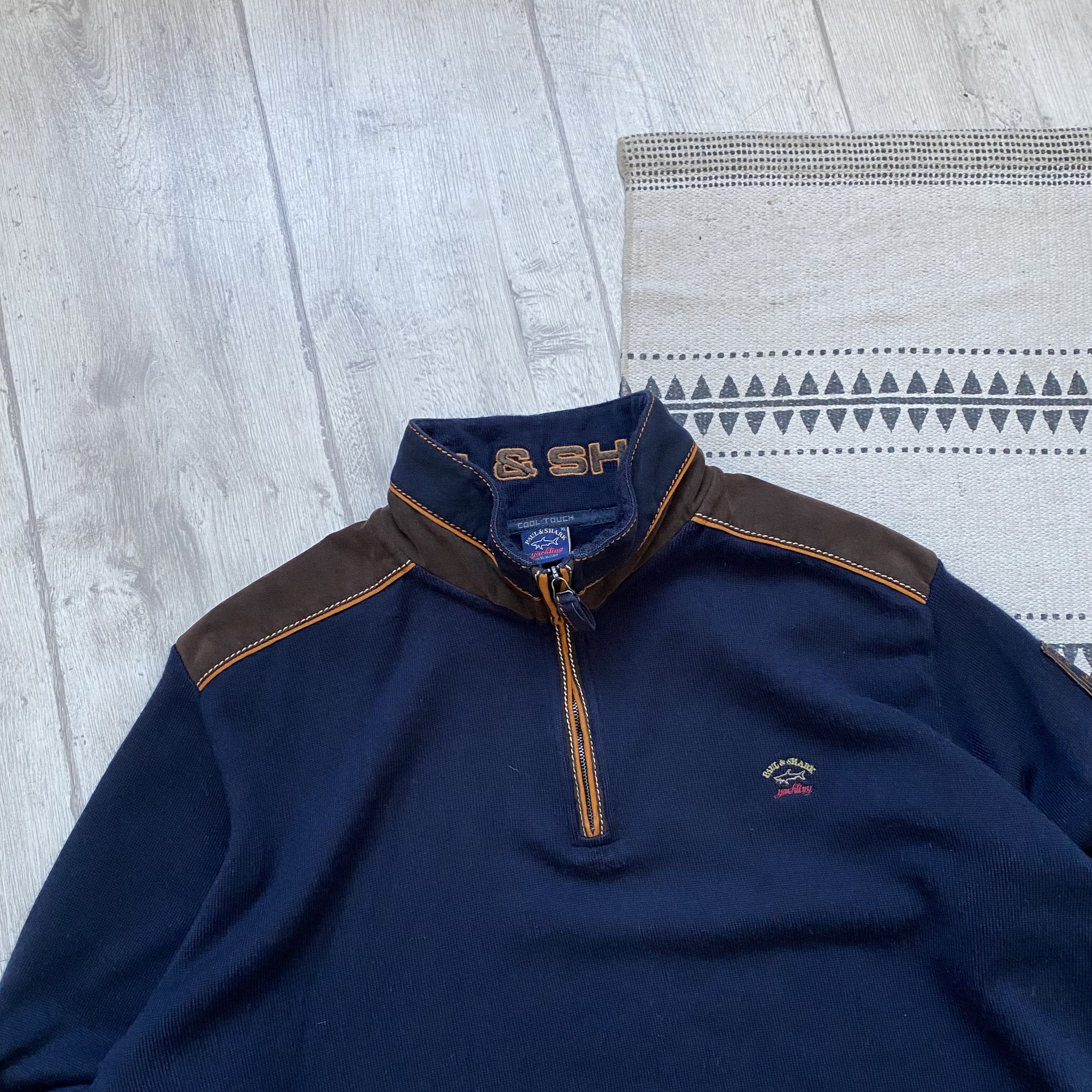 Paul & Shark Vintage Oldmoney Paul Shark Wool sweater Half Zip Size US L / EU 52-54 / 3 - 2 Thumbnail