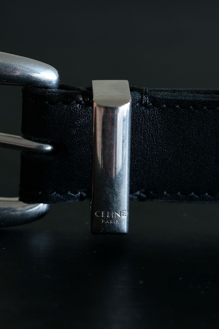 Celine × Hedi Slimane Celine Western Belt Medium Calfskin Leather Hedi Sliman 100 Size 36 - 3 Thumbnail