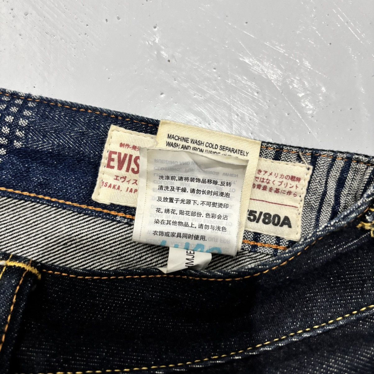 Evisu EVISU CHECKERED PATCH WORK DAICOCK STRAIGHT CUT JEANS Size US 32 / EU 48 - 8 Thumbnail