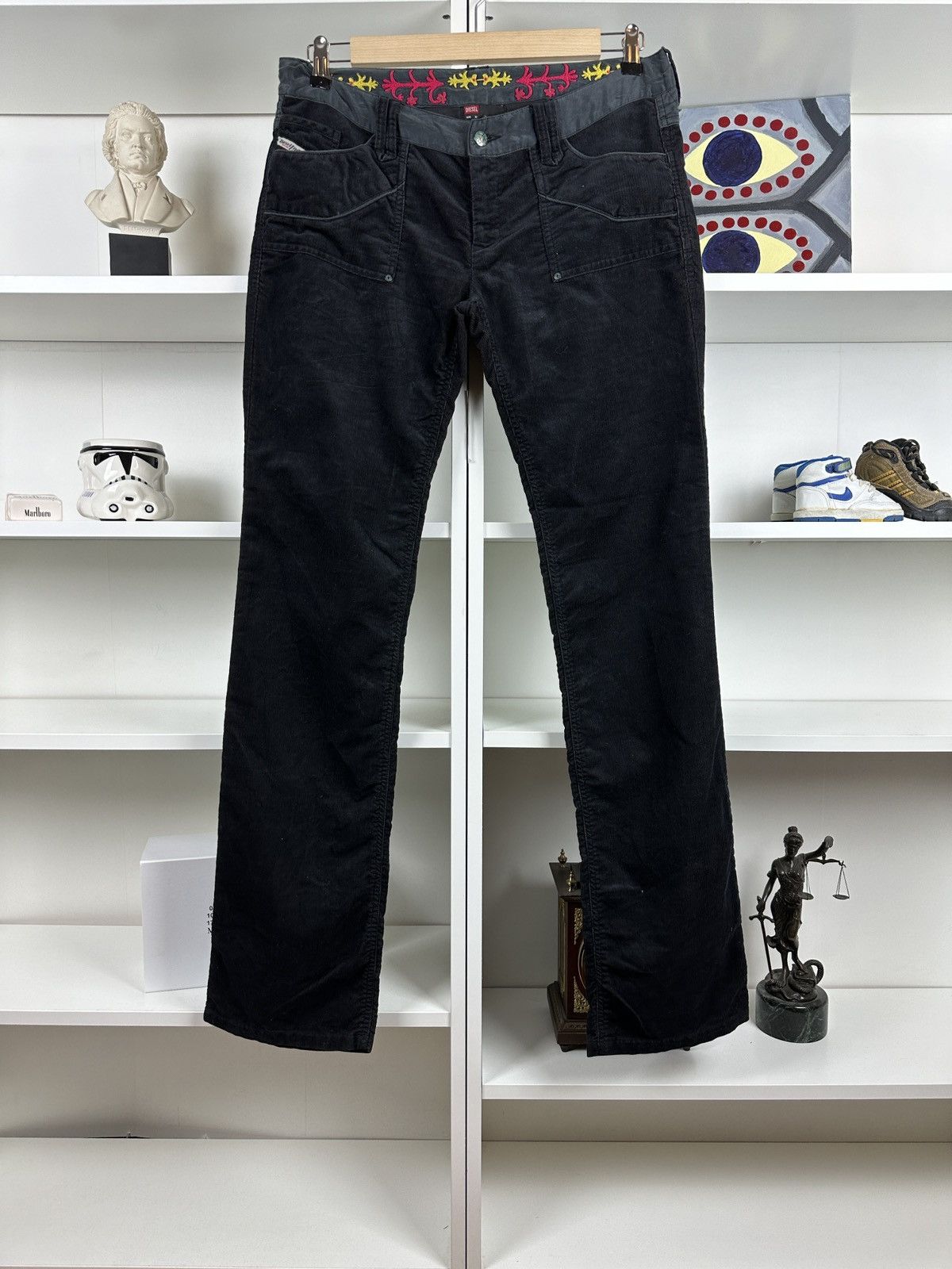 Diesel Black diesel flared corduroy pants Size US 32 / EU 48 - 1 Thumbnail