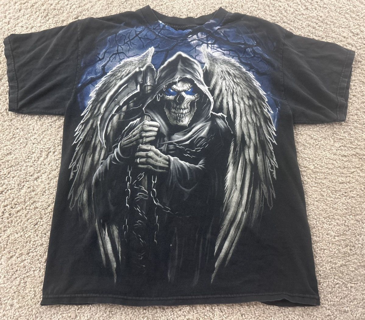 Affliction × Vintage Affliction y2k grim reaper AOP graphic shirt large Size US L / EU 52-54 / 3 - 1 Thumbnail
