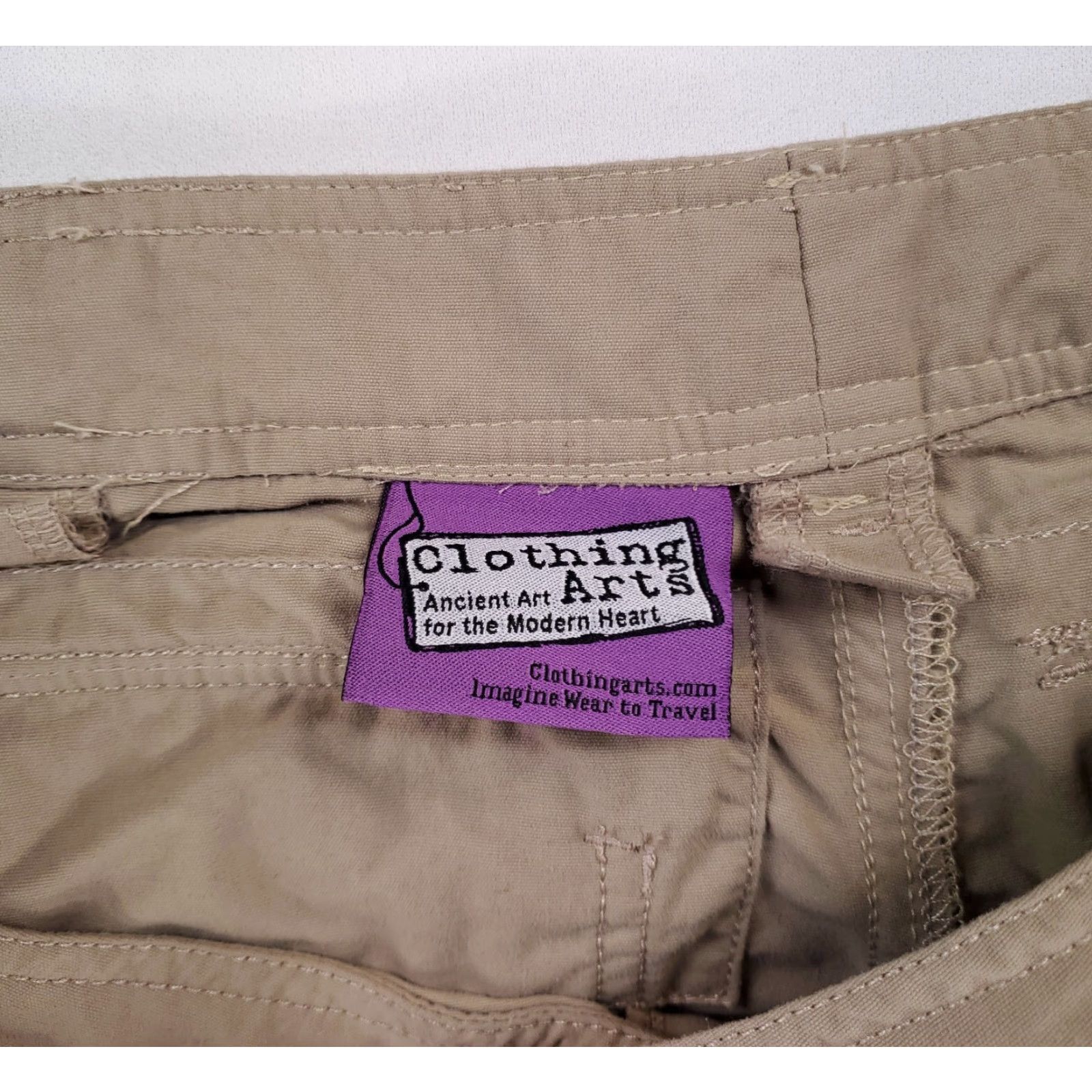 Vintage Clothing Arts Pants P Cubed Pick Pocket Proof Tan Mens 40x31 Inseam 31 Chino Brown Pants Mens Size US 40 / EU 56 - 2 Thumbnail