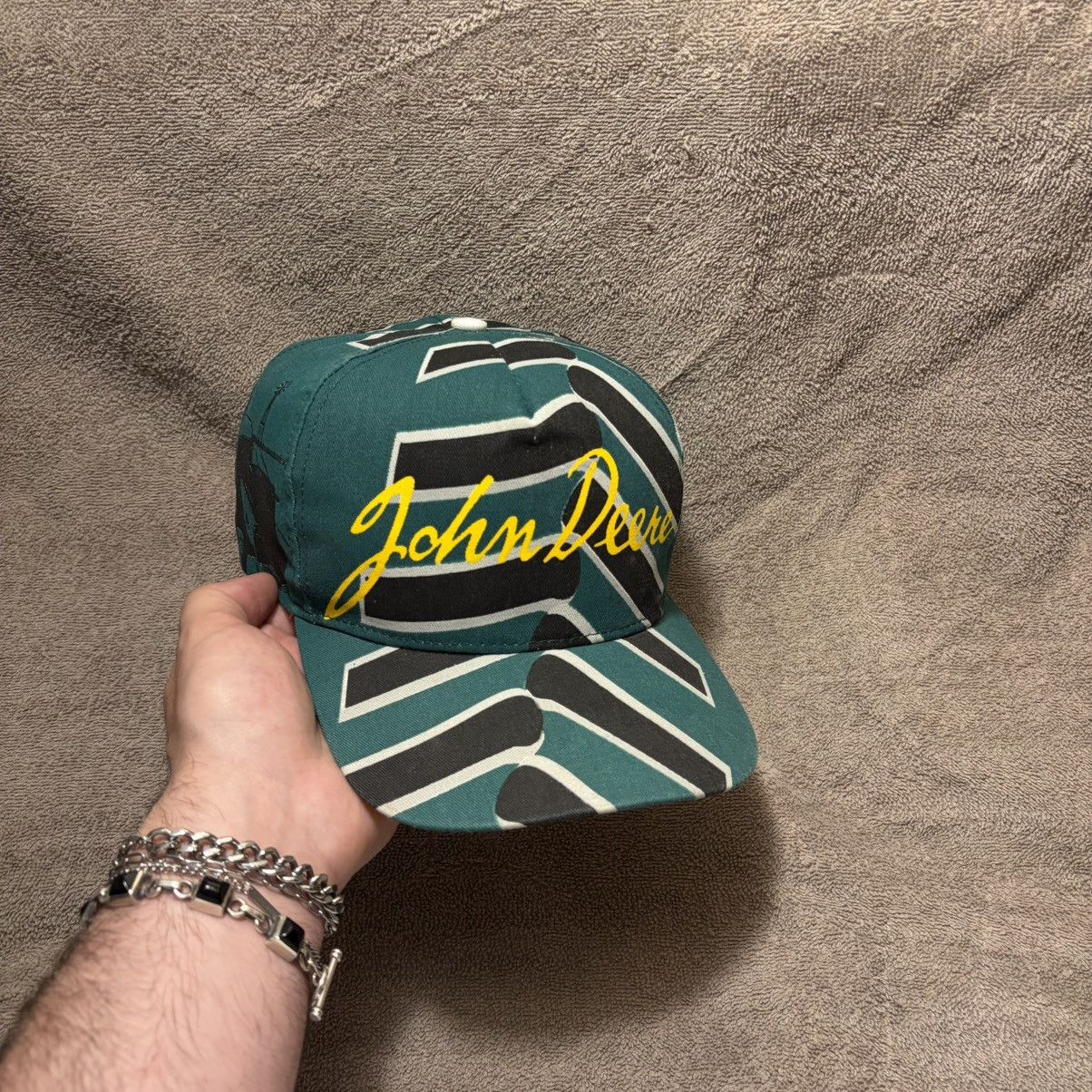 John Deere Vintage John Deere Snapback Hat Tractor AOP Farm Swingster Size ONE SIZE - 1 Thumbnail