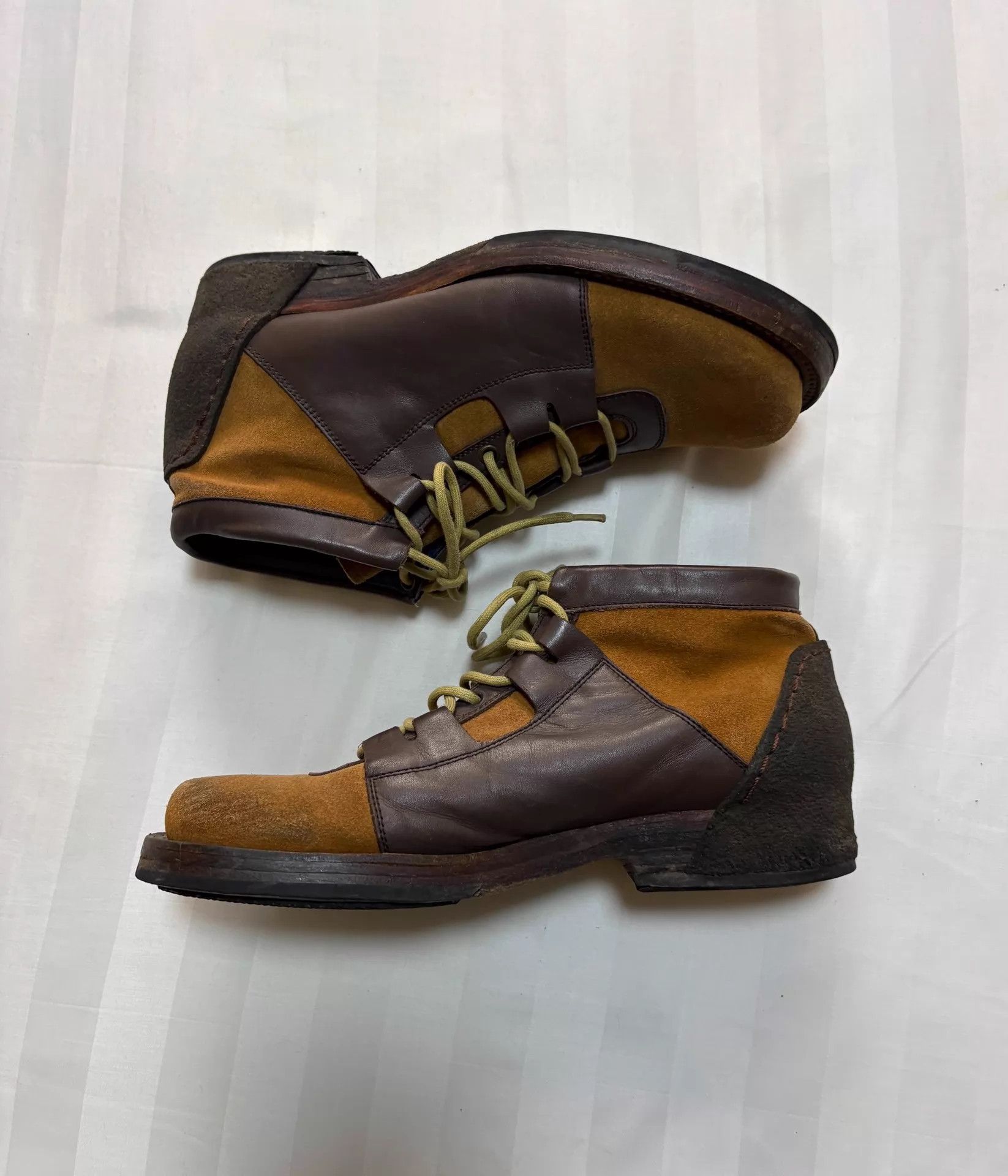 Other Vintage Jpn whoop'EE paneled suede engineer boots 24.5 worn Size US 6.5 / EU 39-40 - 5 Thumbnail