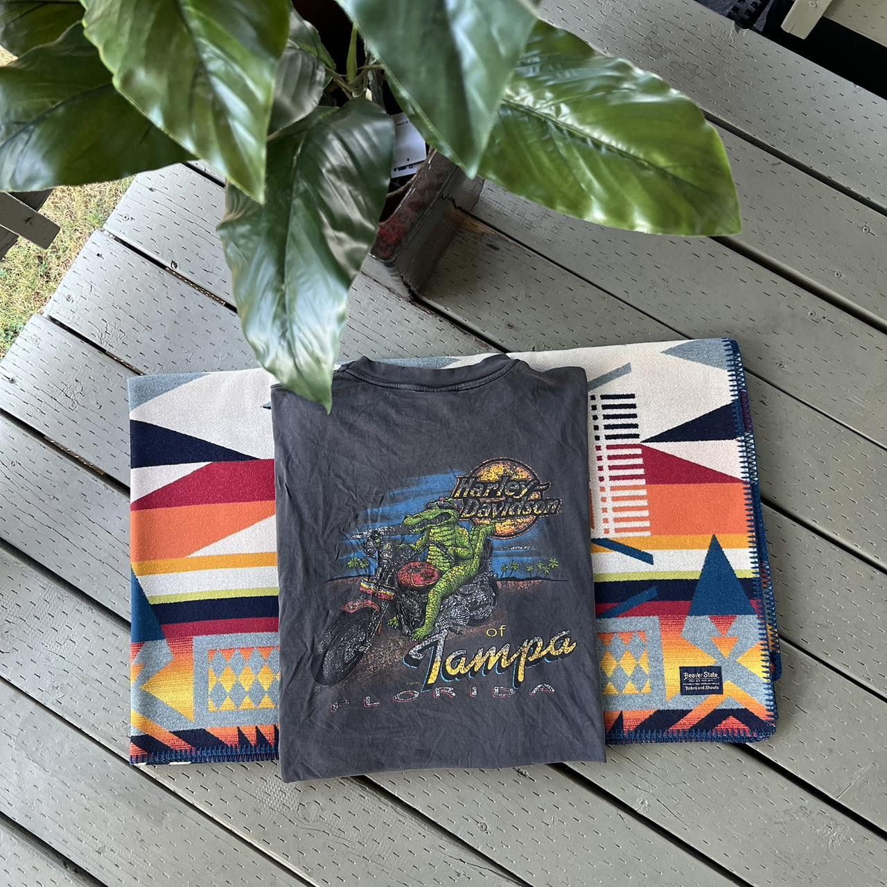 Harley Davidson Vintage 90s Harley Davidson Crocodile Tampa Florida T Shirt Size US XL / EU 56 / 4 - 5 Thumbnail