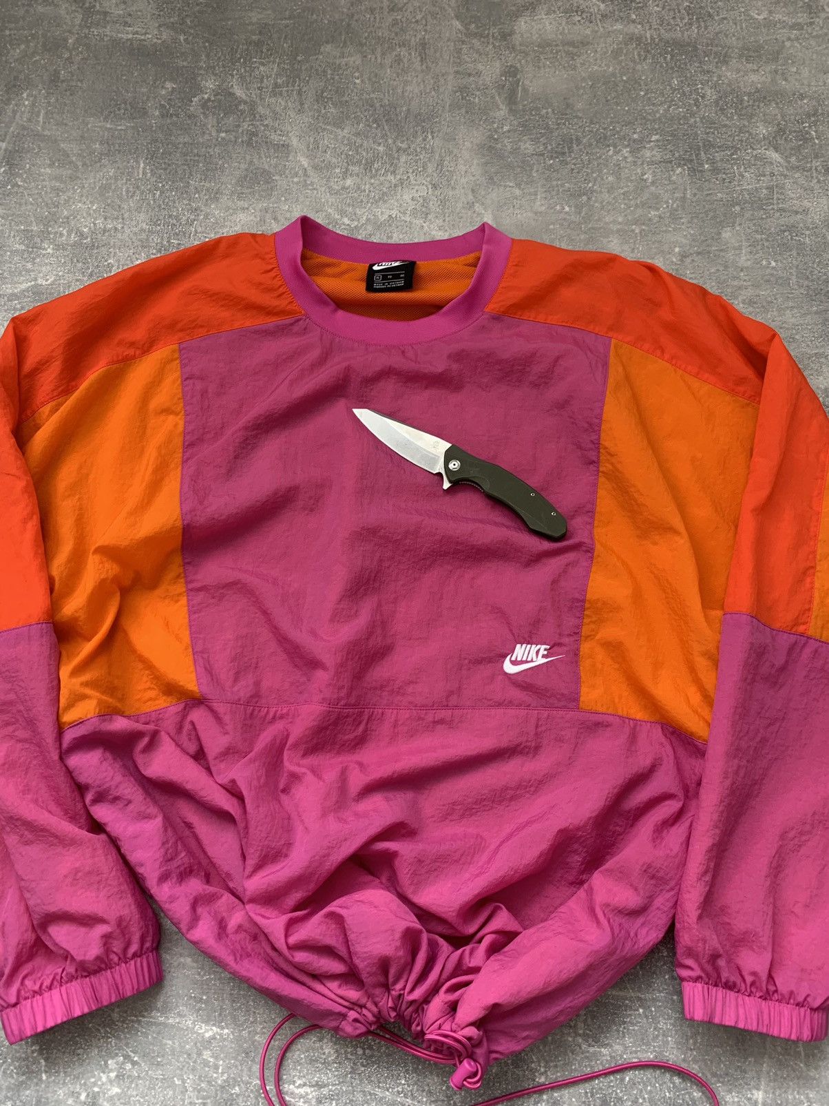 Nike × Vintage Vintage Nike Nylon Drill Sweatshirt Size US XL / EU 56 / 4 - 2 Thumbnail