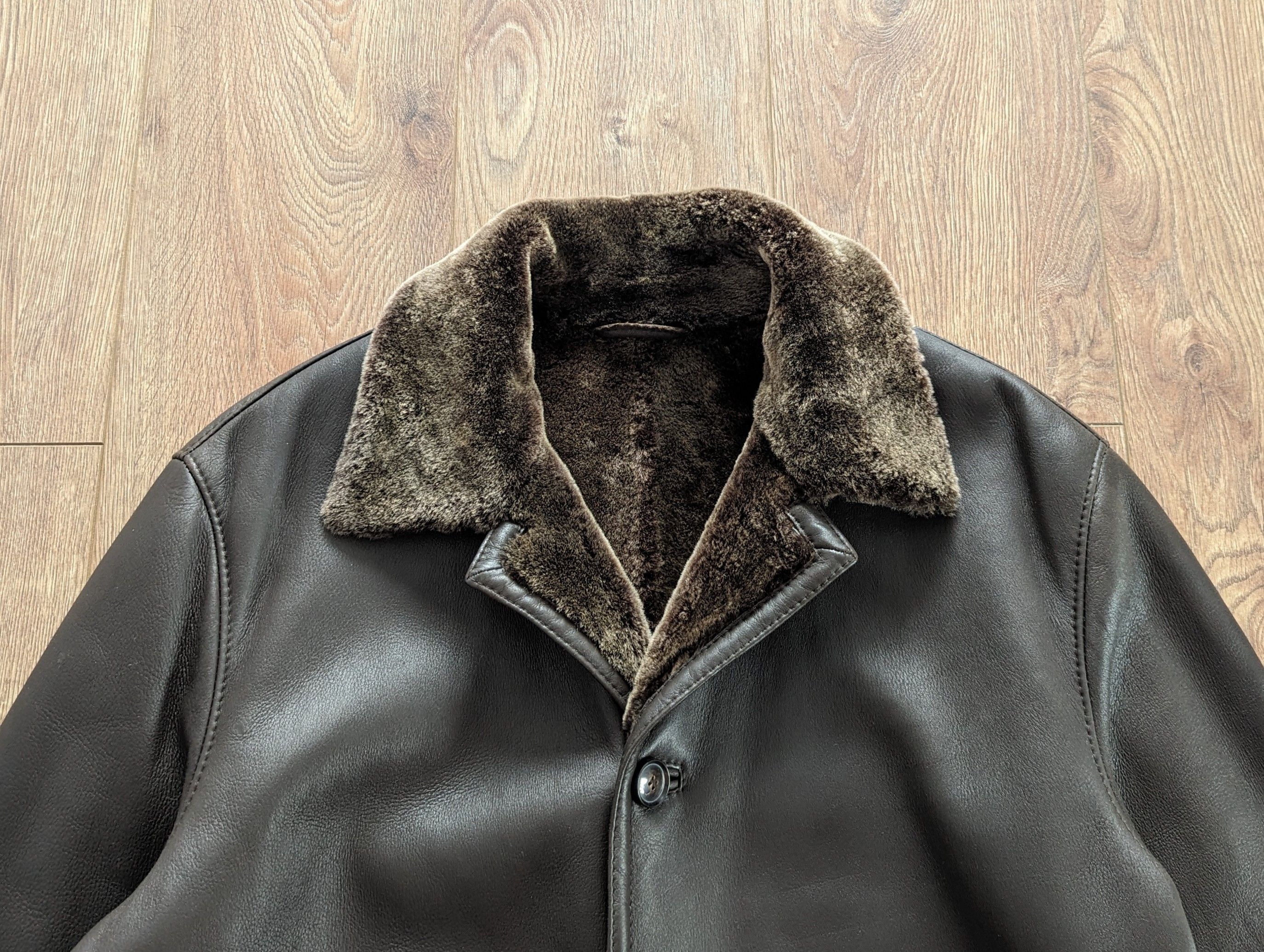 Hugo Boss HUGO BOSS Spanish Merino Lamb Brown Shearling Luxury Brand Size US L / EU 52-54 / 3 - 21 Thumbnail