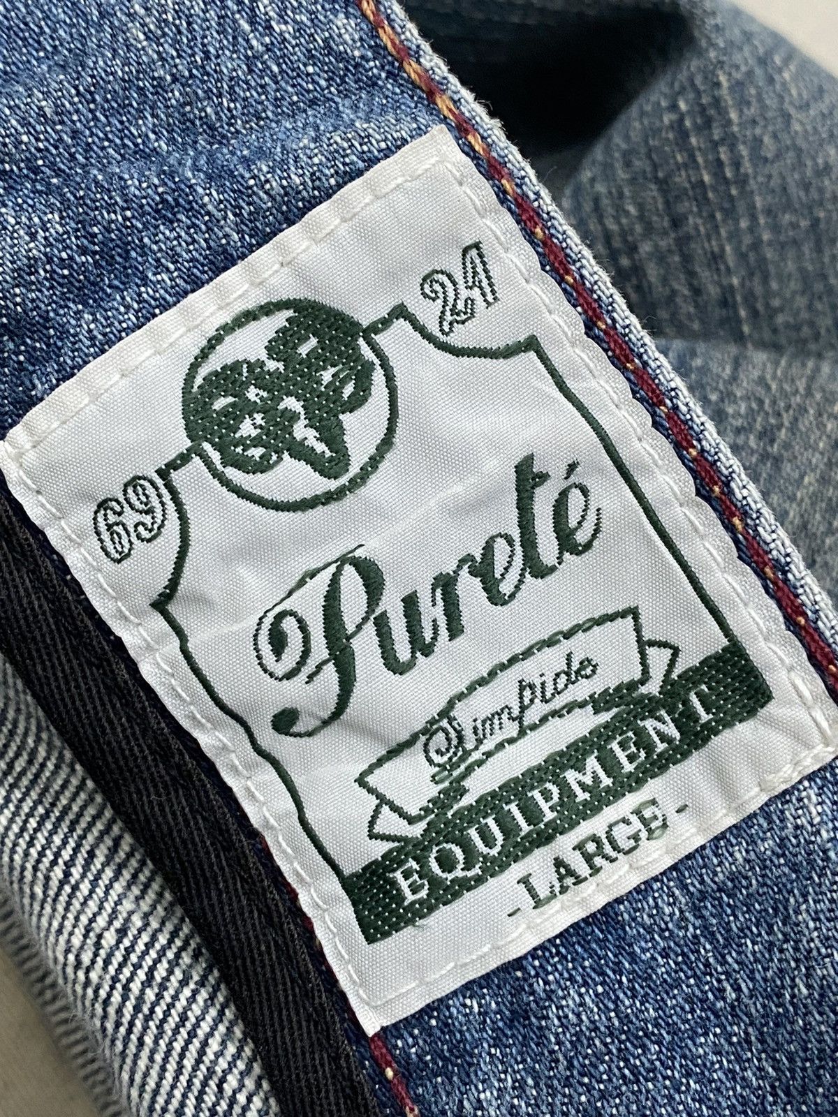 Le Grande Bleu (L.G.B.) Vintage Purete Japan Distress Uruboros Kofu Whisker Straight Size US 31 - 15 Thumbnail