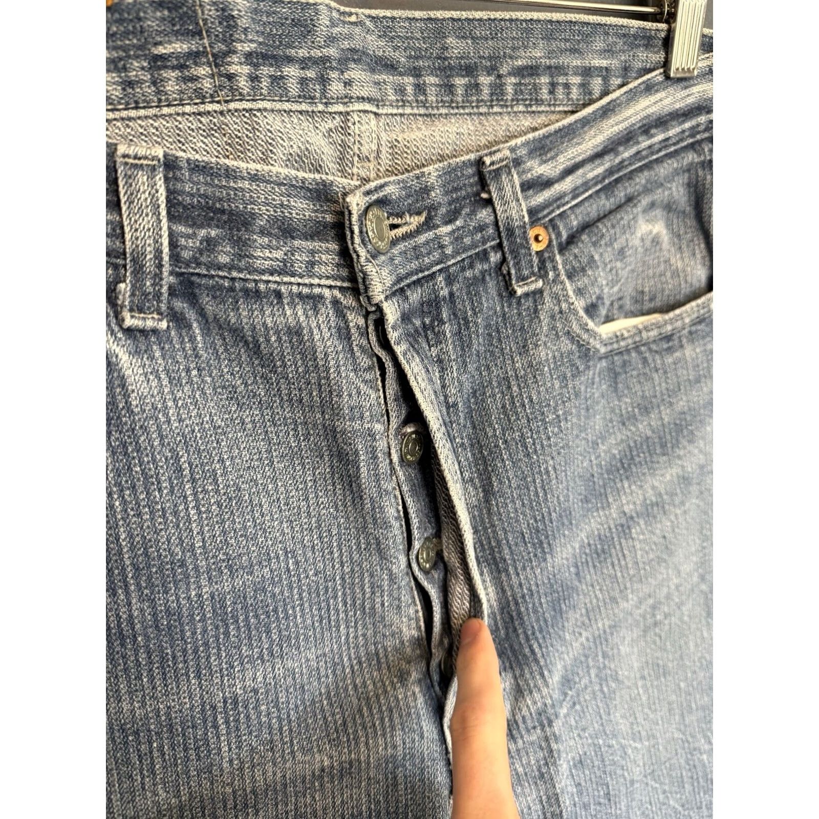 Levi's VINTAGE Levi's 501 Jeans Denim Pants Button Fly Size 34/30 USA Made Men Blue 80s Straight Jeans Womens Mens Size US 34 / EU 50 - 6 Thumbnail
